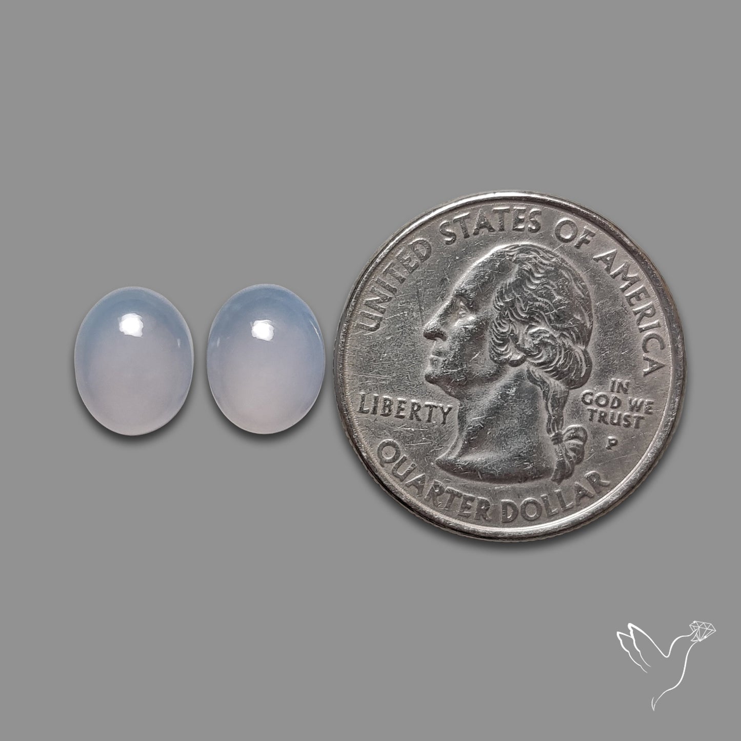 Namibian Blue Chalcedony Pair