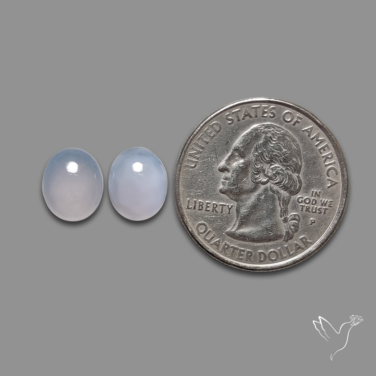 Namibian Blue Chalcedony Pair
