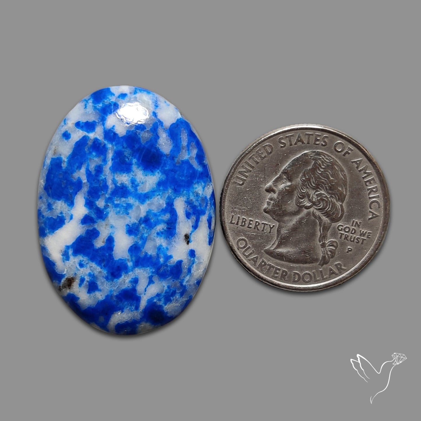 Lapis Lazuli with Quartz Inclusion Cabochon