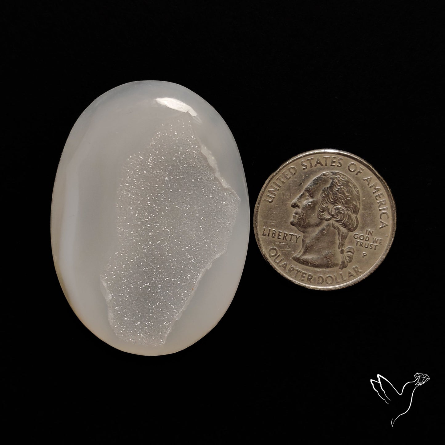 Chalcedony Druzy Cabochon
