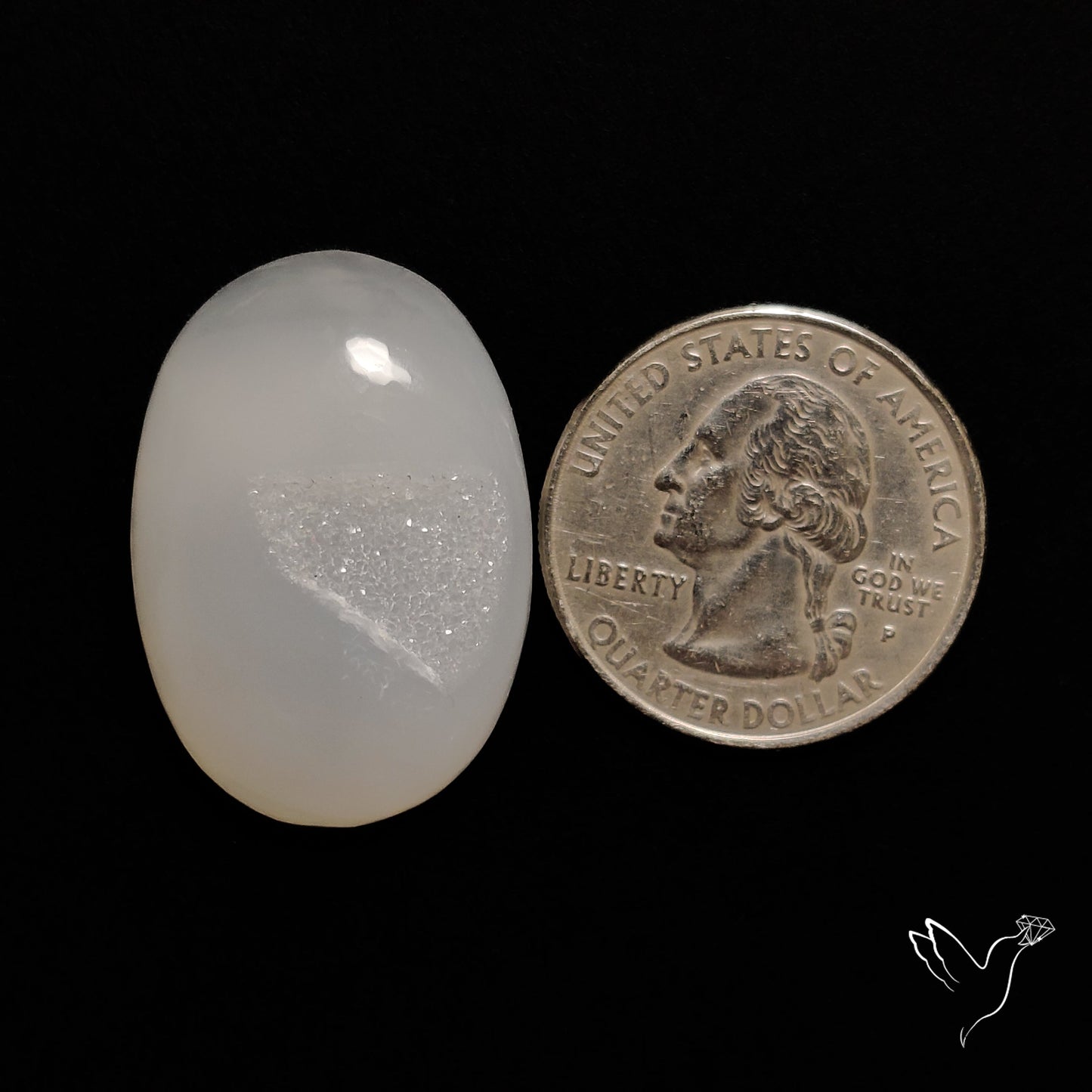Chalcedony Druzy Cabochon
