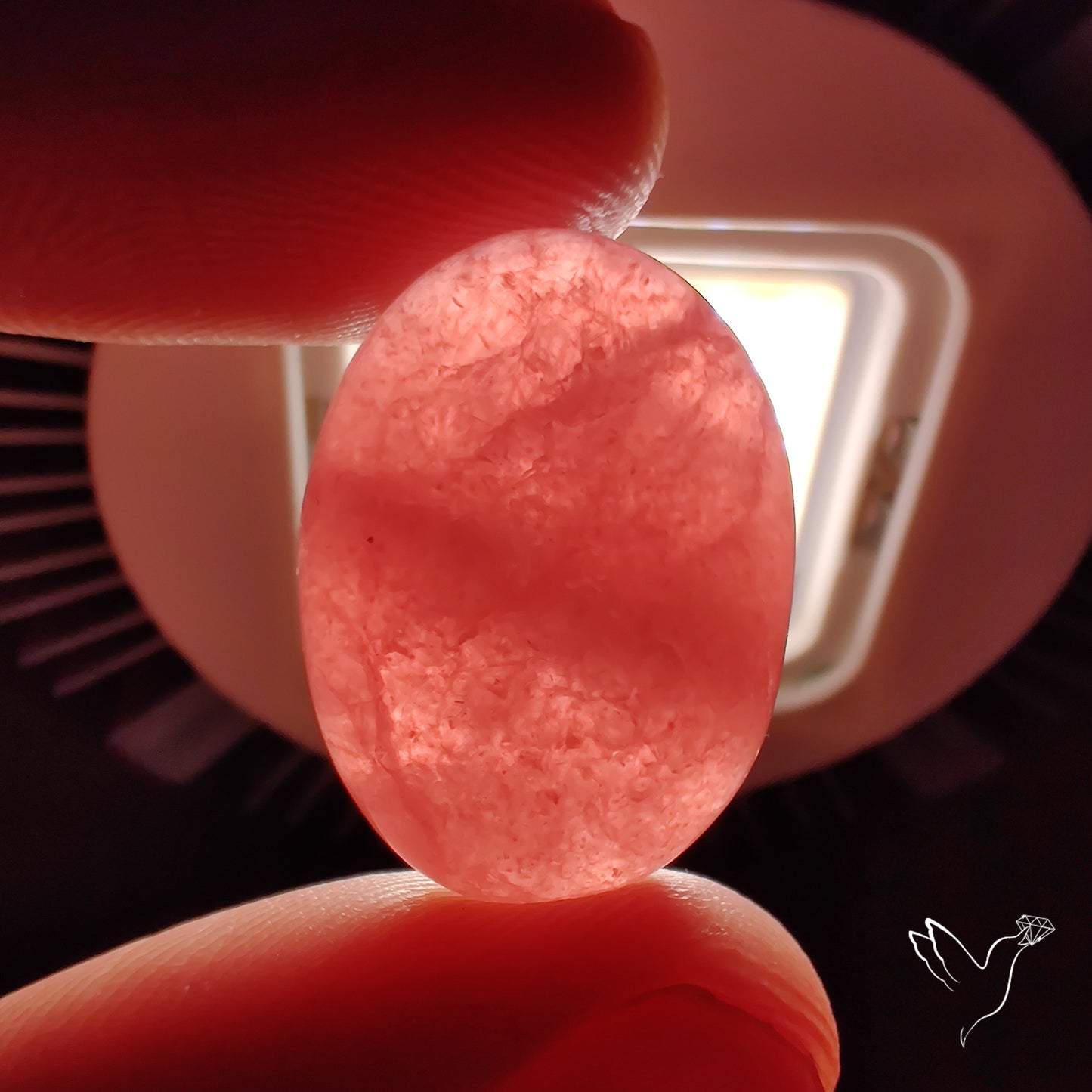 Gemmy Rhodochrosite Cabochon