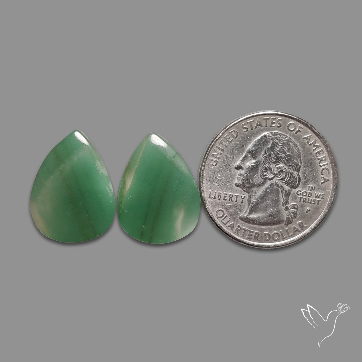 Gemmy Green Aventurine Pair