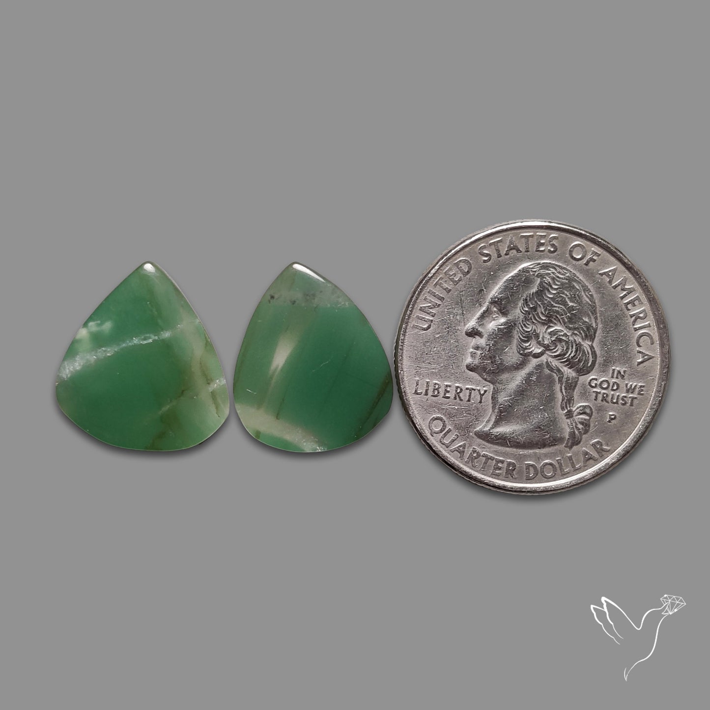 Gemmy Green Aventurine Pair