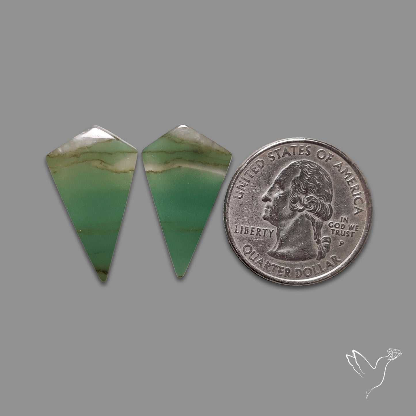 Gemmy Green Aventurine Pair