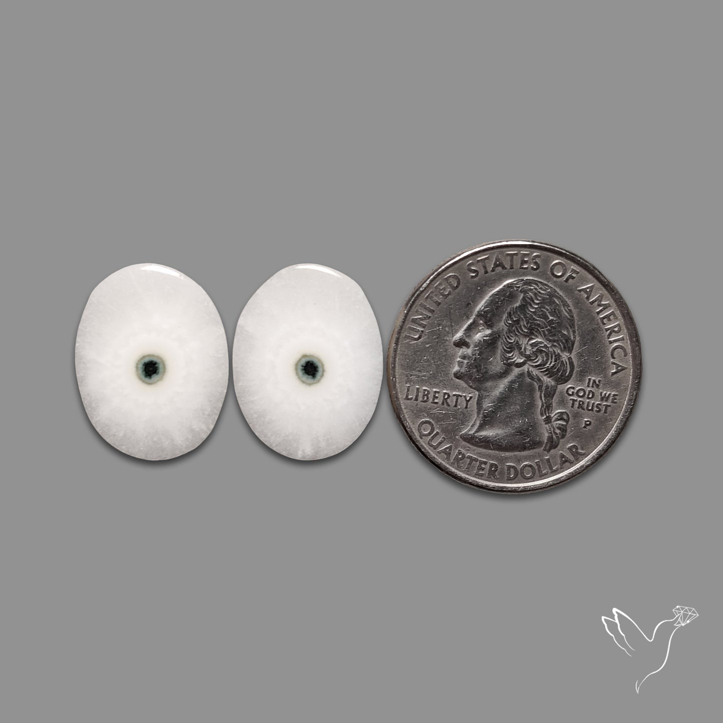 Solar Quartz Stalactite Slice Pair