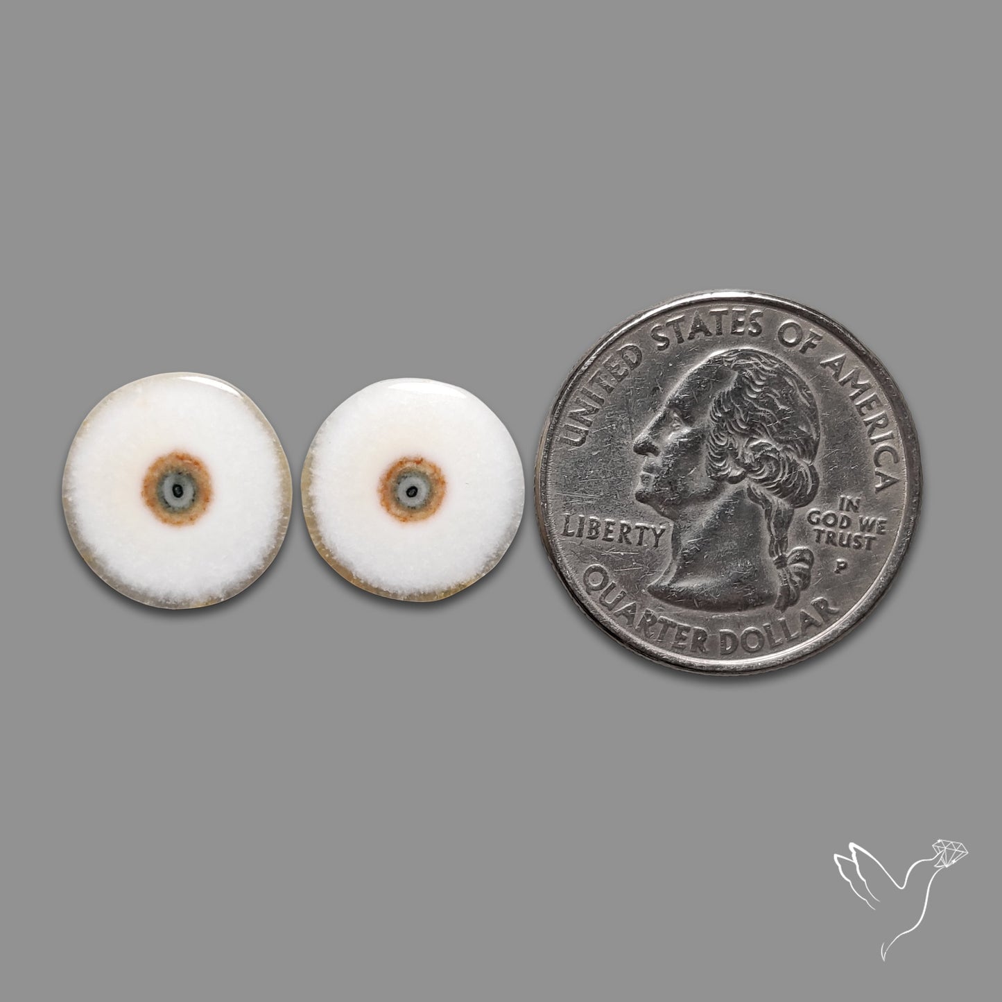 Solar Quartz Stalactite Slice Pair