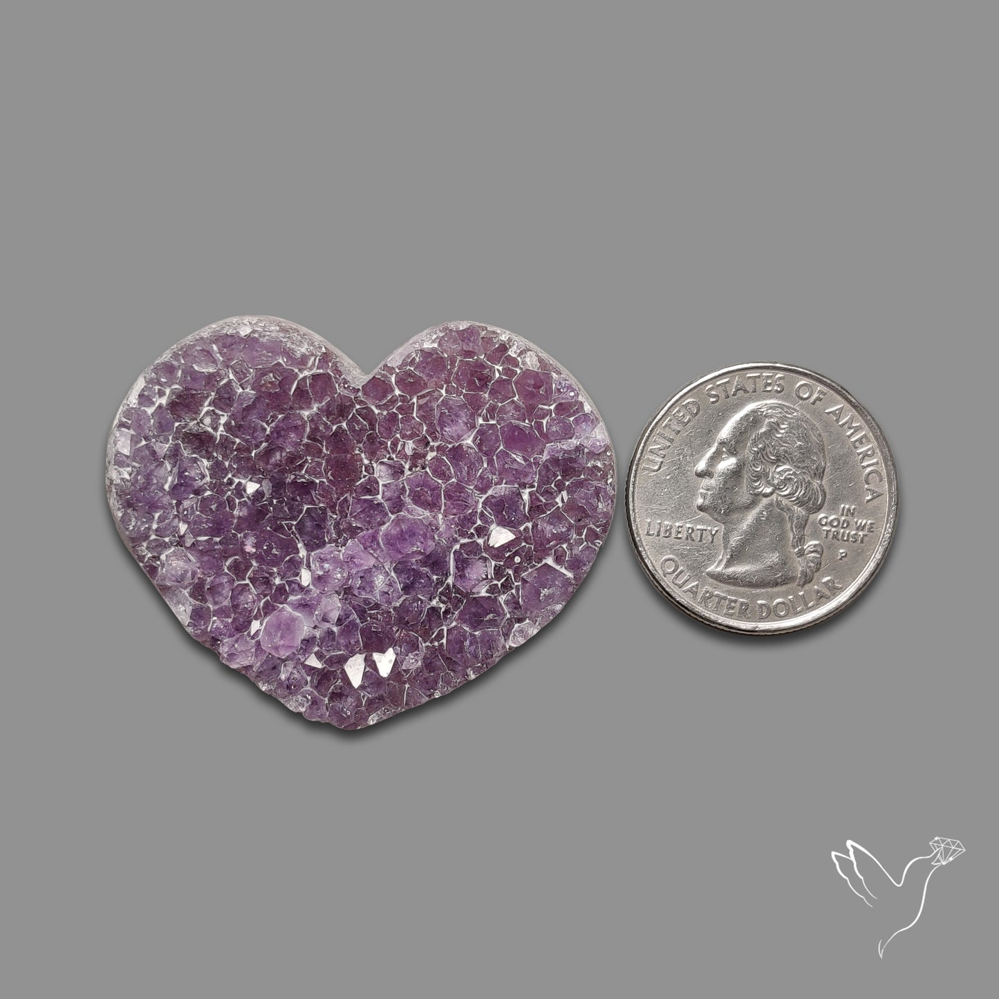 Large Amethyst Druzy Heart Specimen