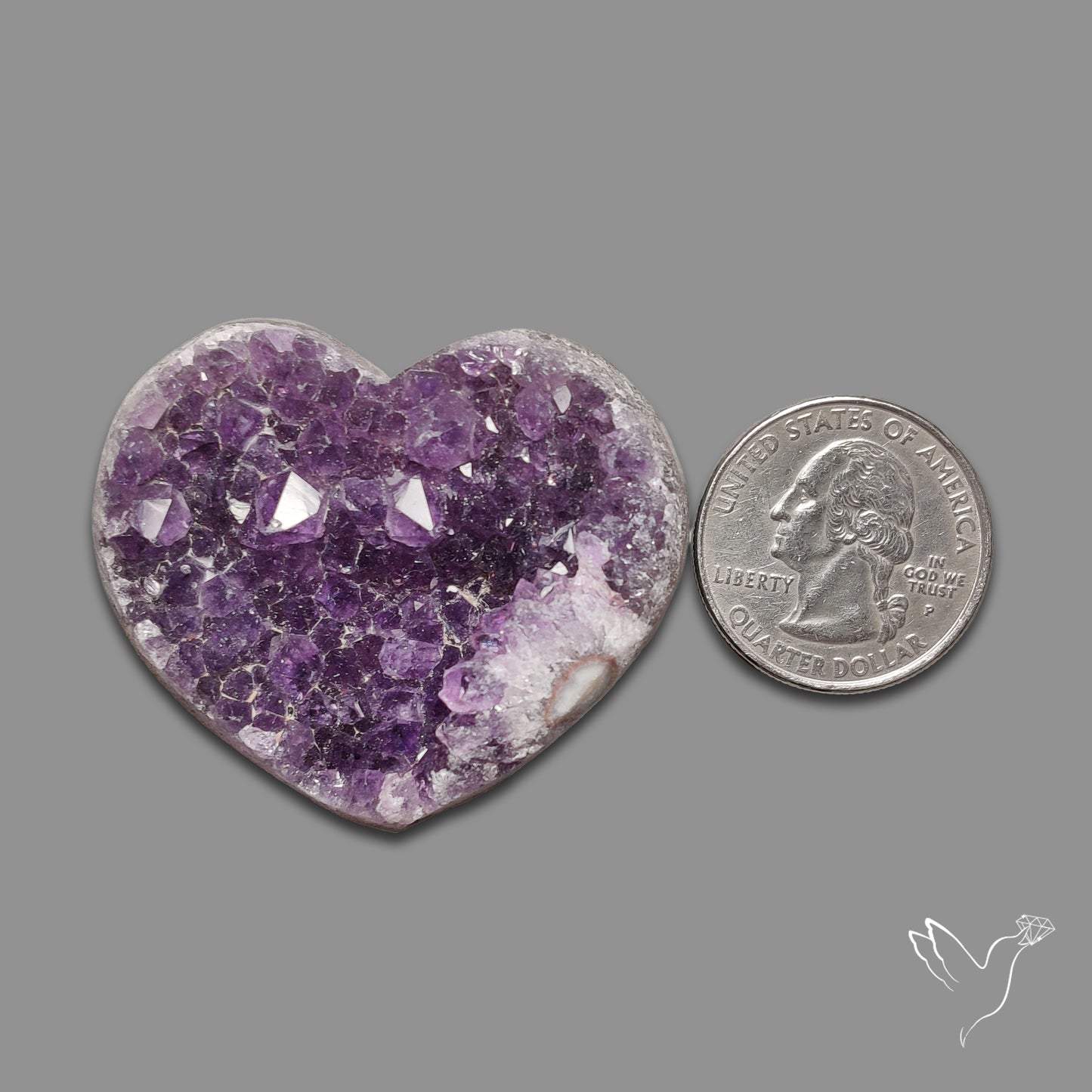 Large Amethyst Druzy Heart Specimen