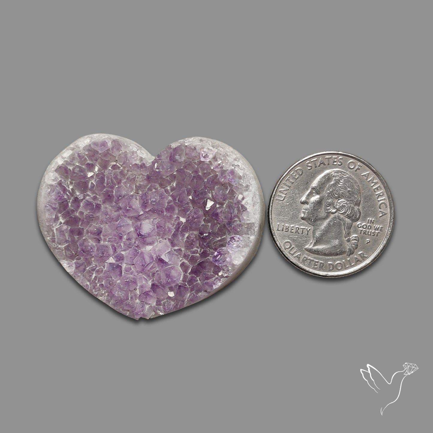 Large Amethyst Druzy Heart Specimen