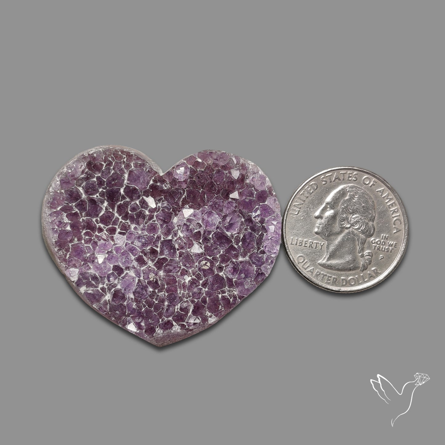 Large Amethyst Druzy Heart Specimen