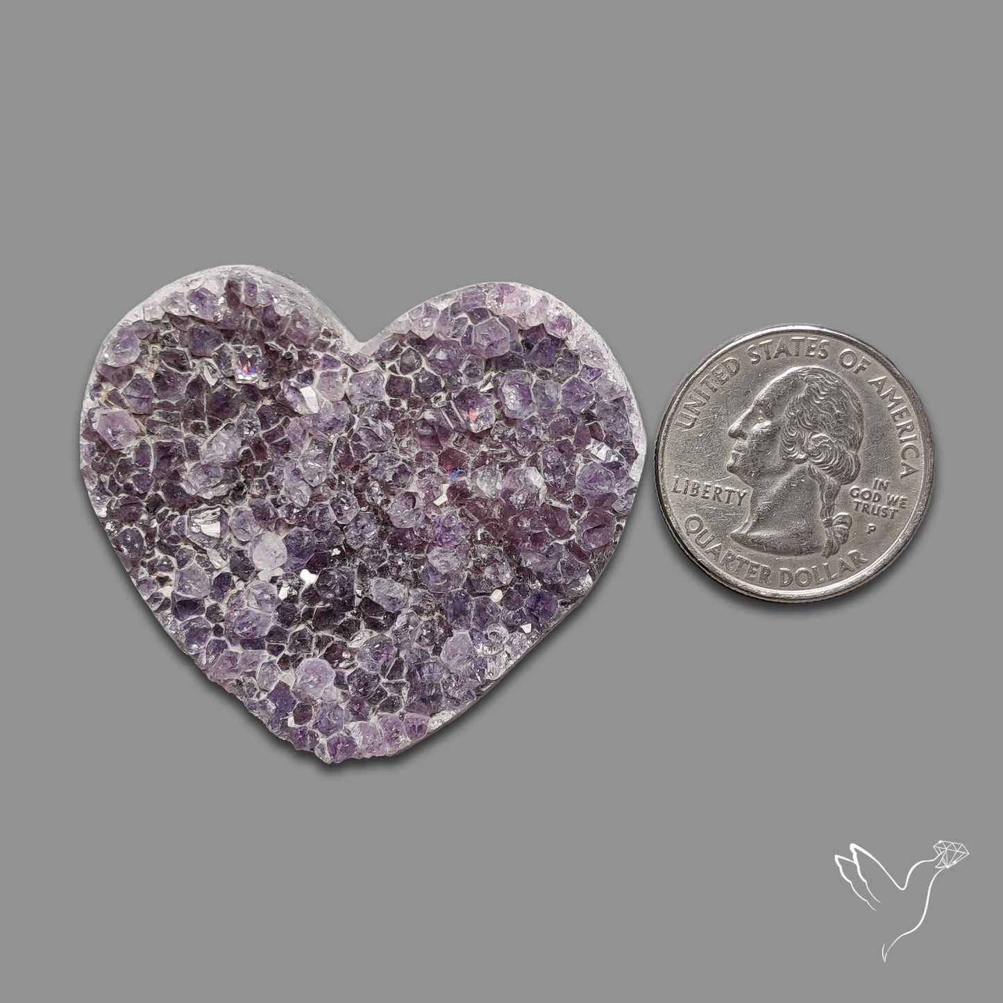 Large Amethyst Druzy Heart Specimen