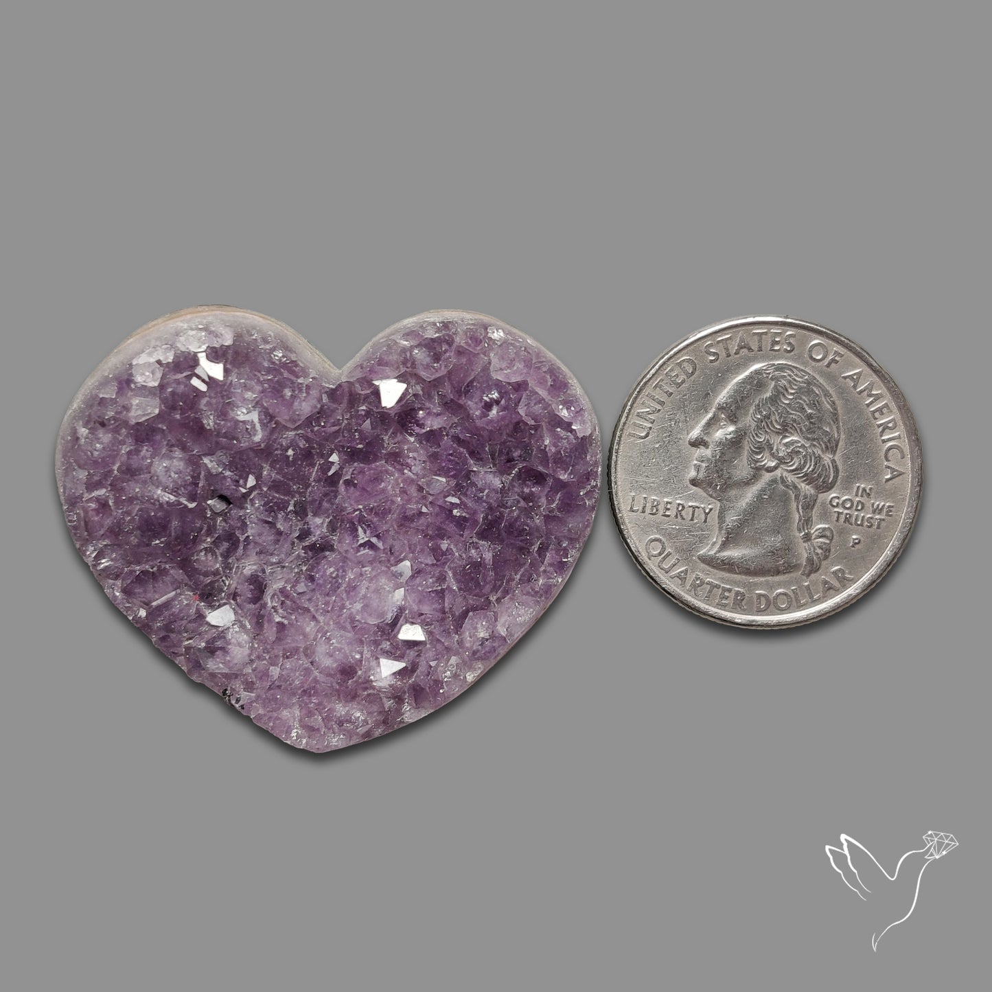 Large Amethyst Druzy Heart Specimen