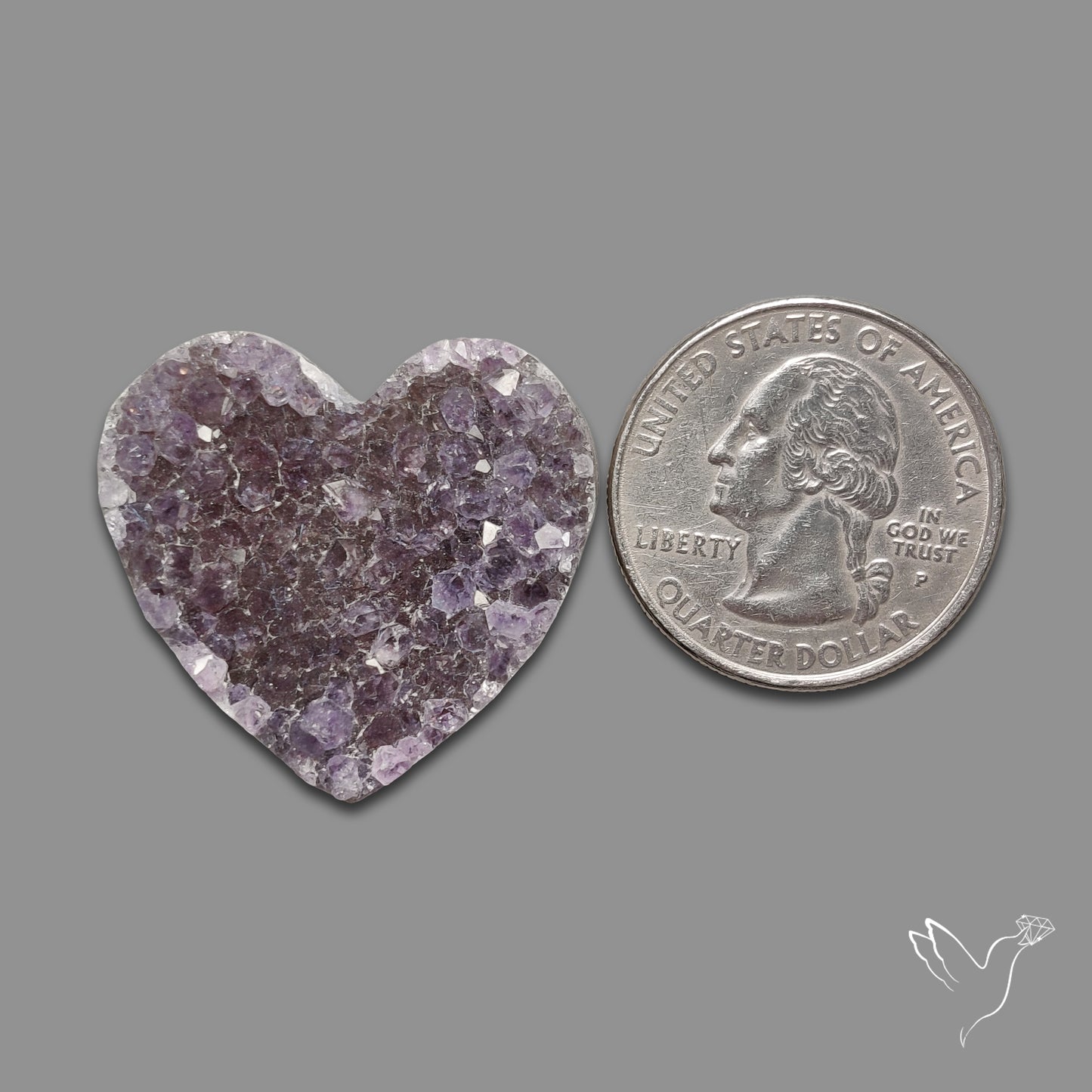 Large Amethyst Druzy Heart Specimen