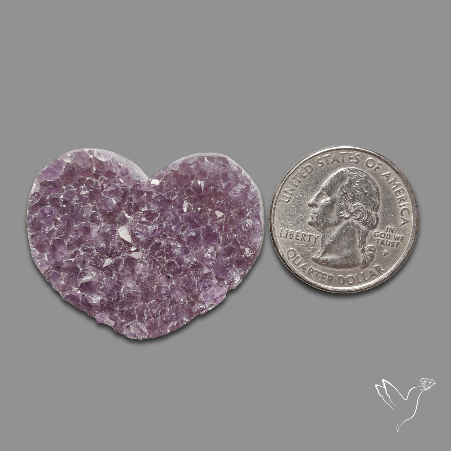 Large Amethyst Druzy Heart Specimen
