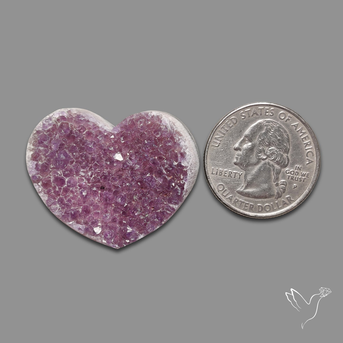 Large Amethyst Druzy Heart Specimen