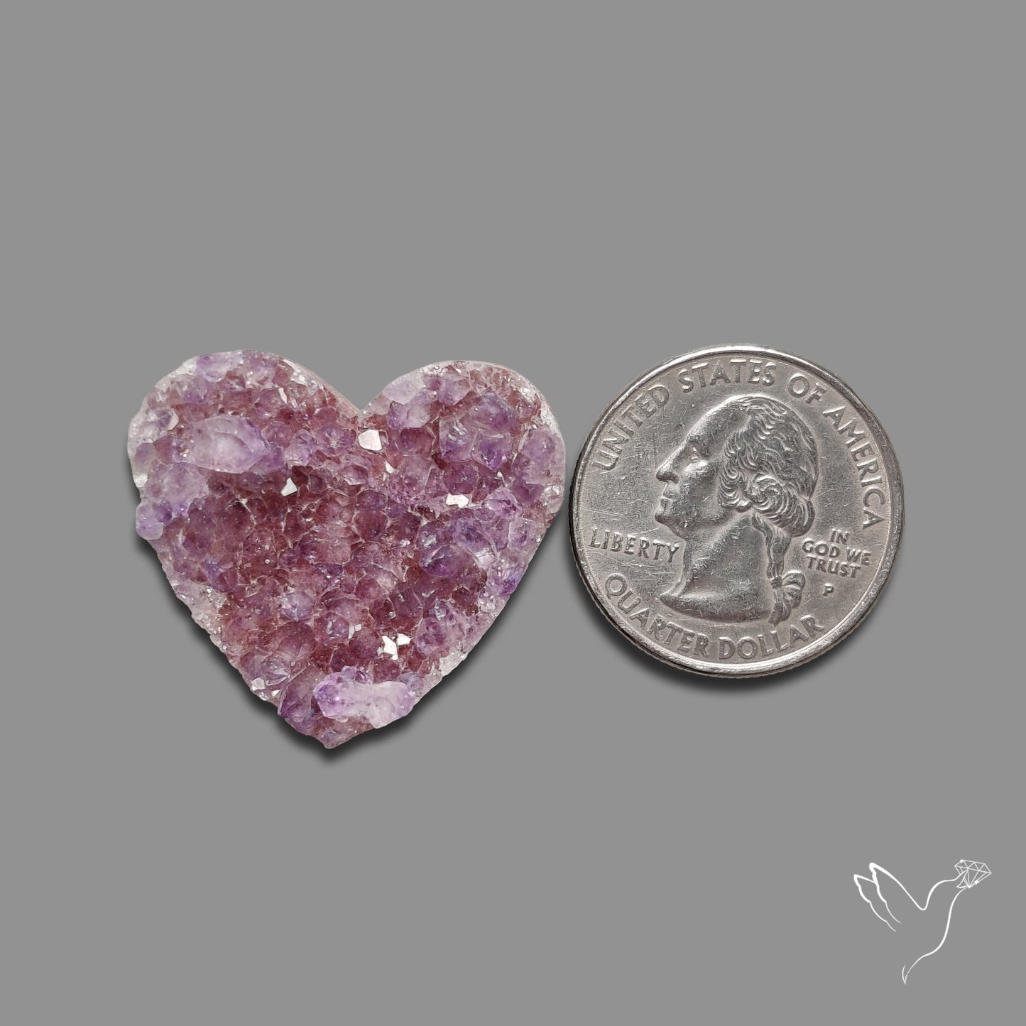 Large Amethyst Druzy Heart Specimen