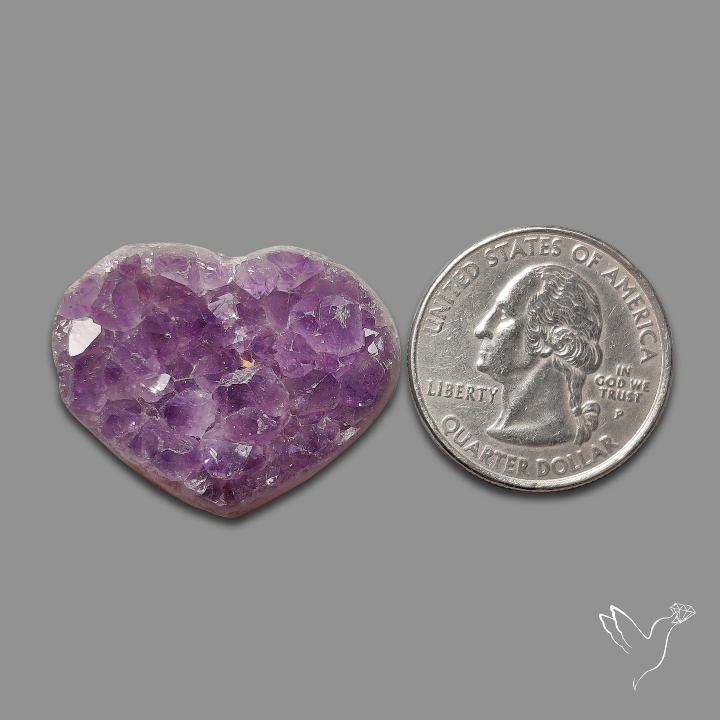 Large Amethyst Druzy Heart Specimen