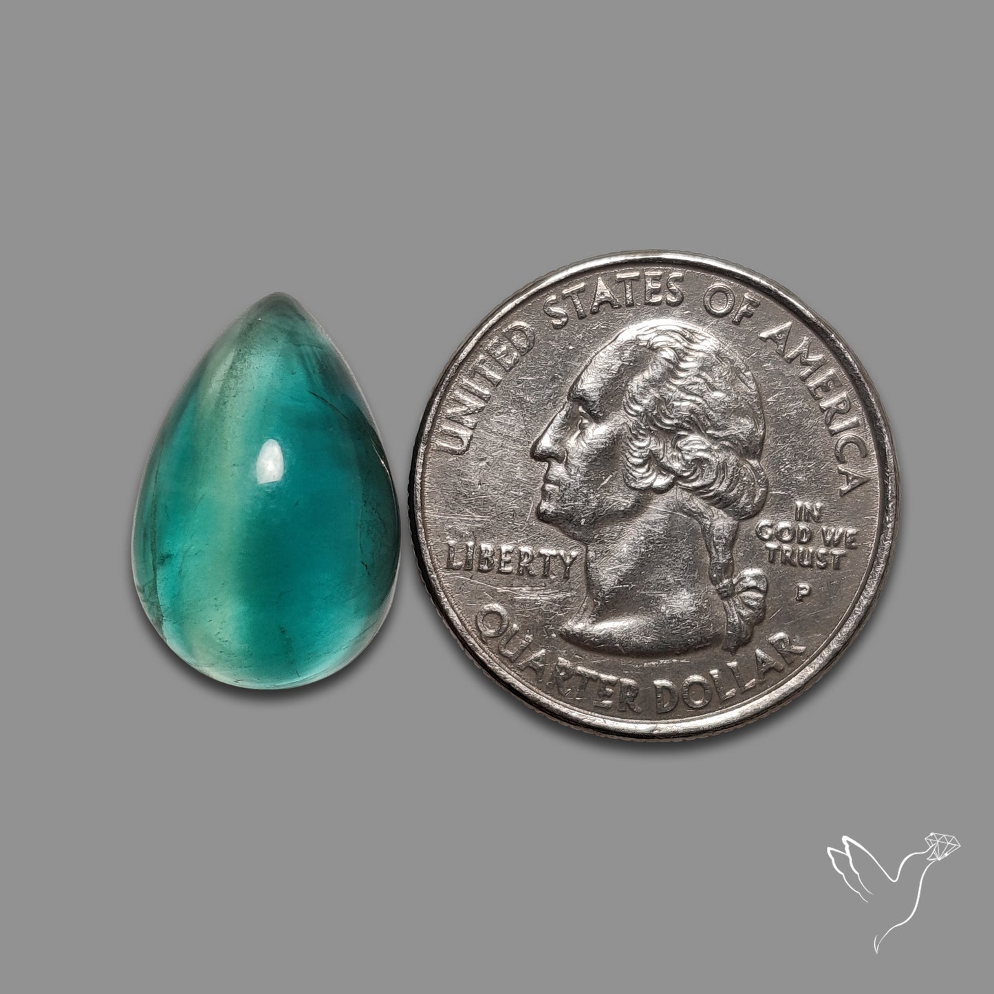 Belgian Teal Fluorite Cabochon
