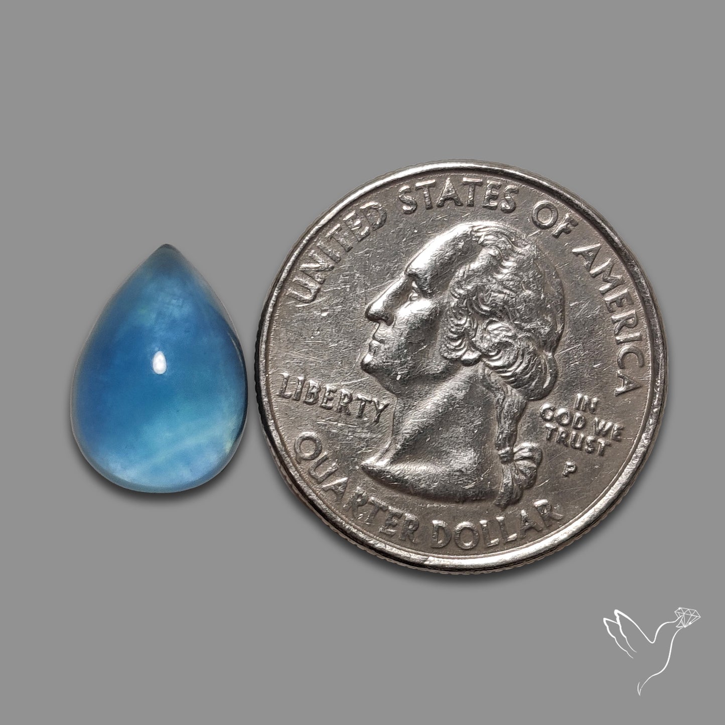 Belgian Teal Fluorite Cabochon