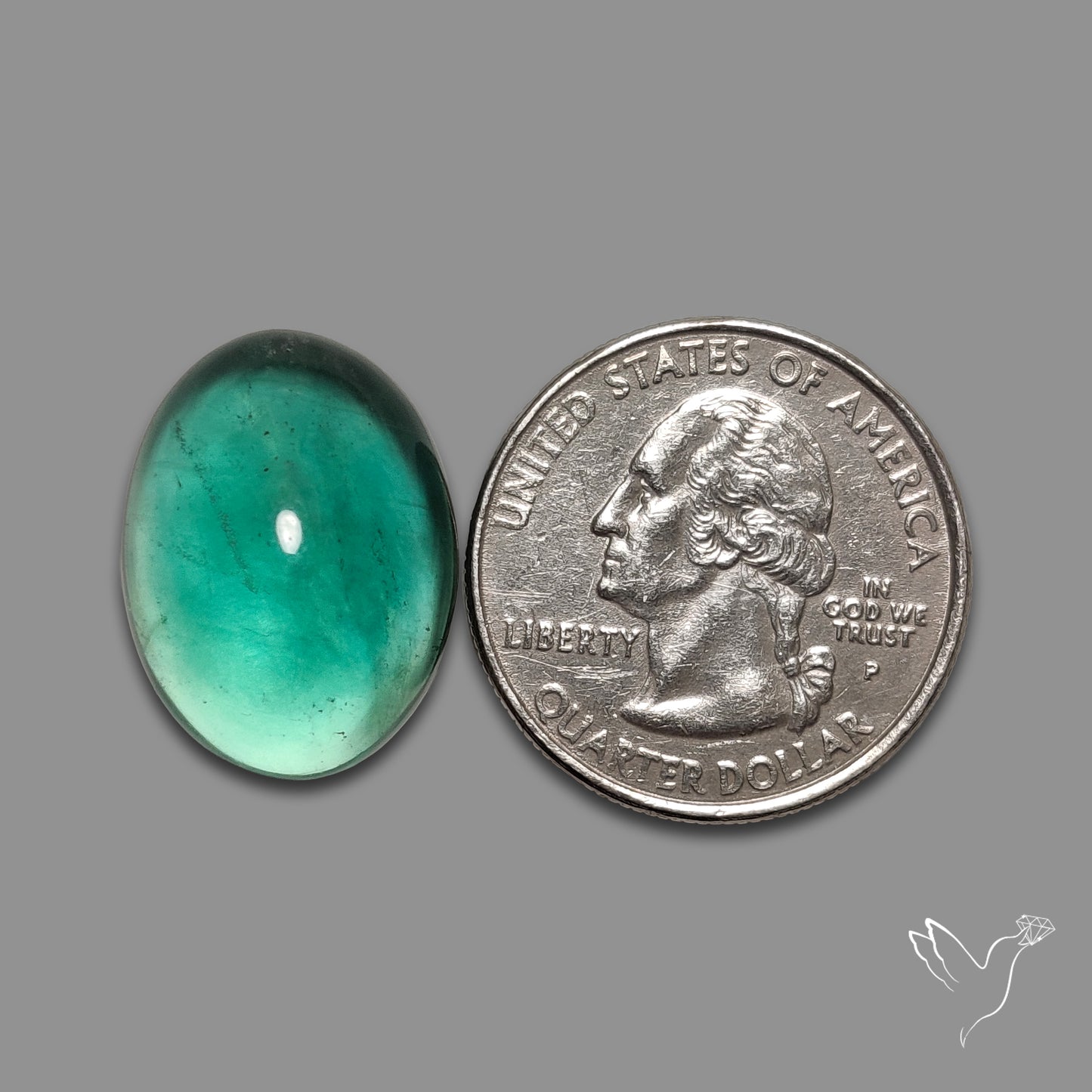 Belgian Teal Fluorite Cabochon