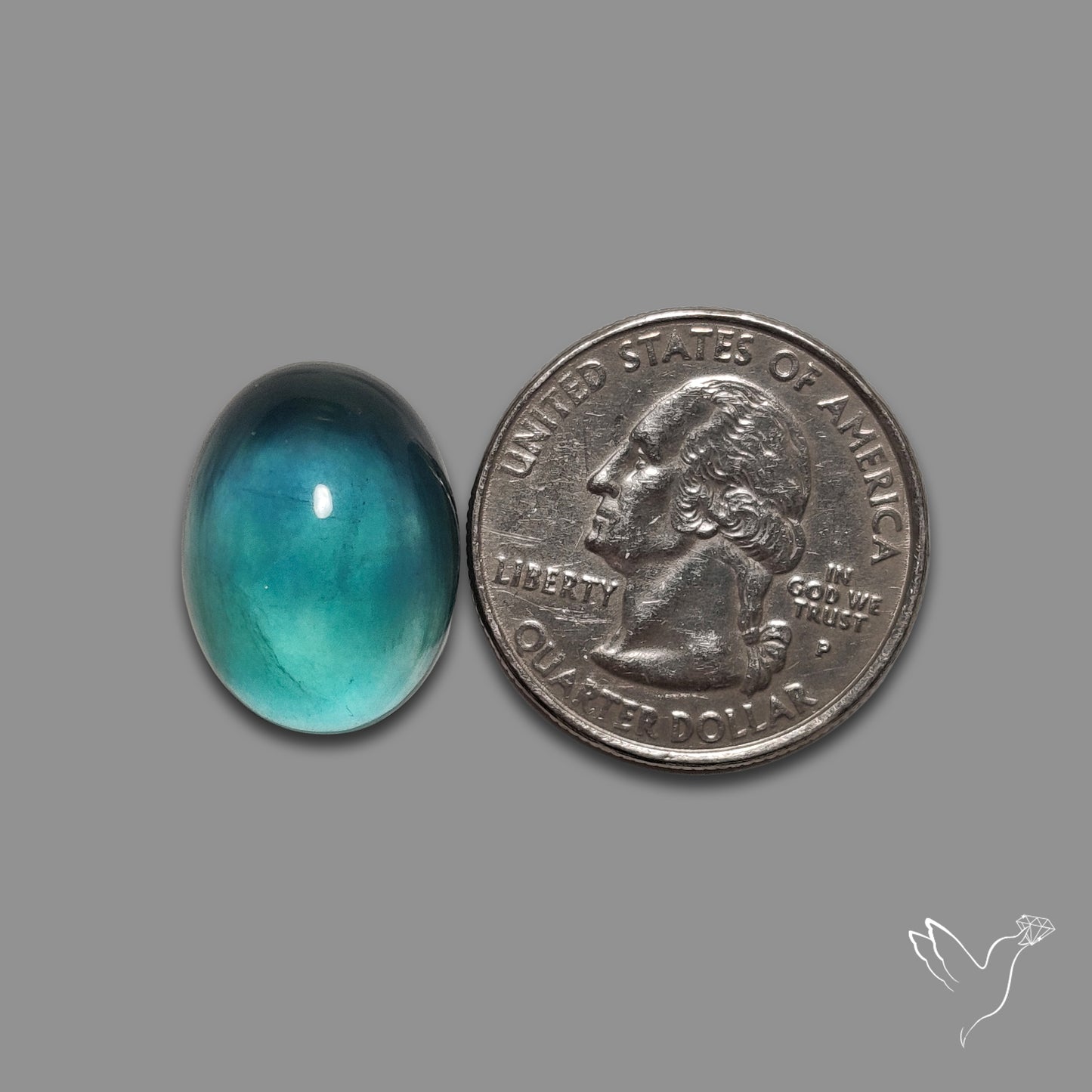 Belgian Teal Fluorite Cabochon