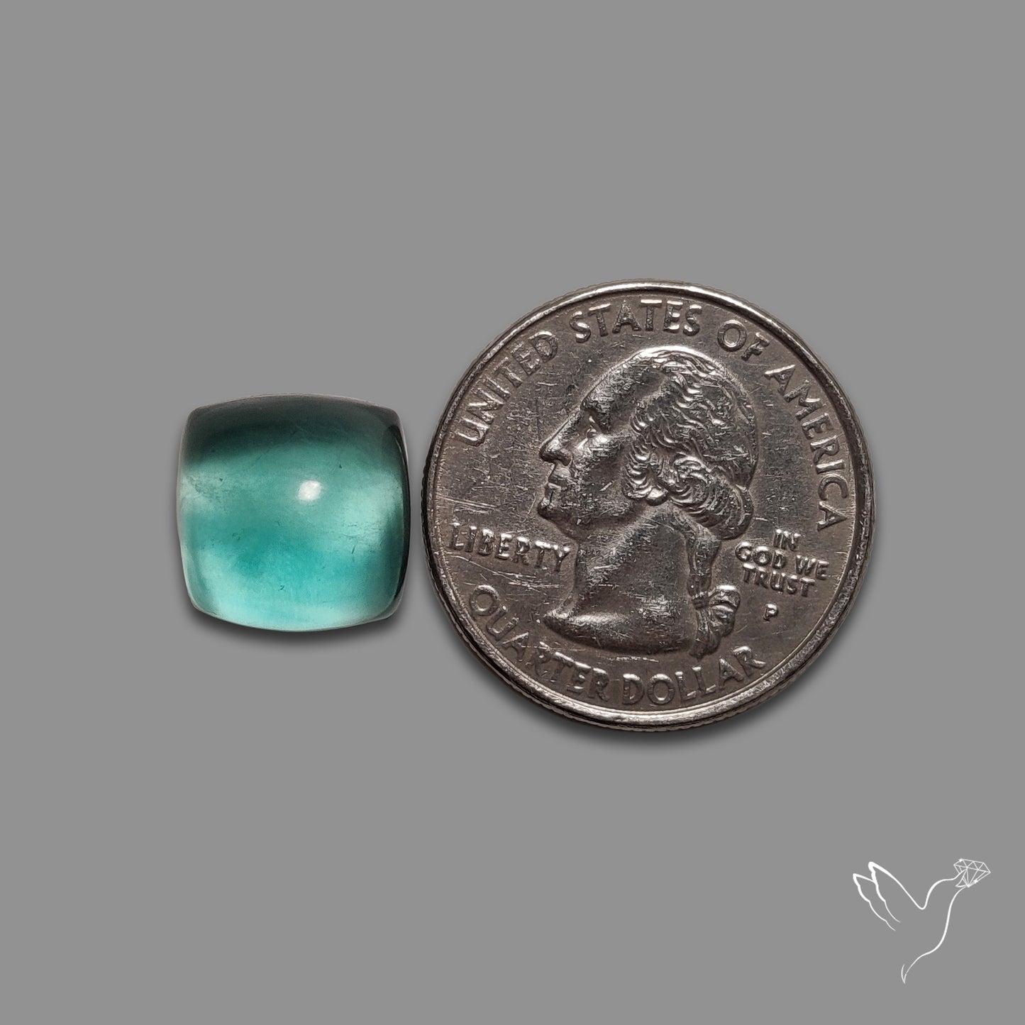 Belgian Teal Fluorite Cabochon