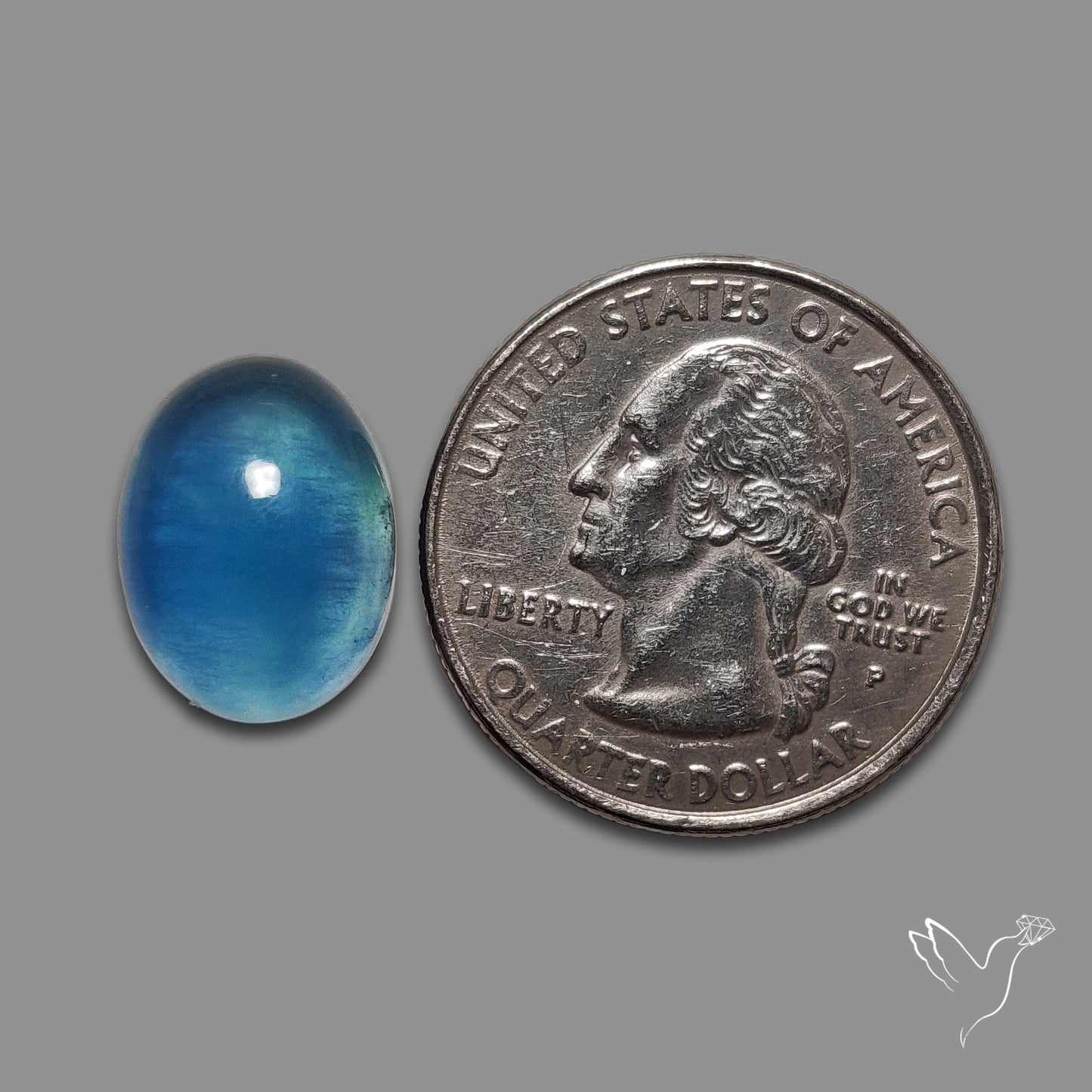 Belgian Teal Fluorite Cabochon