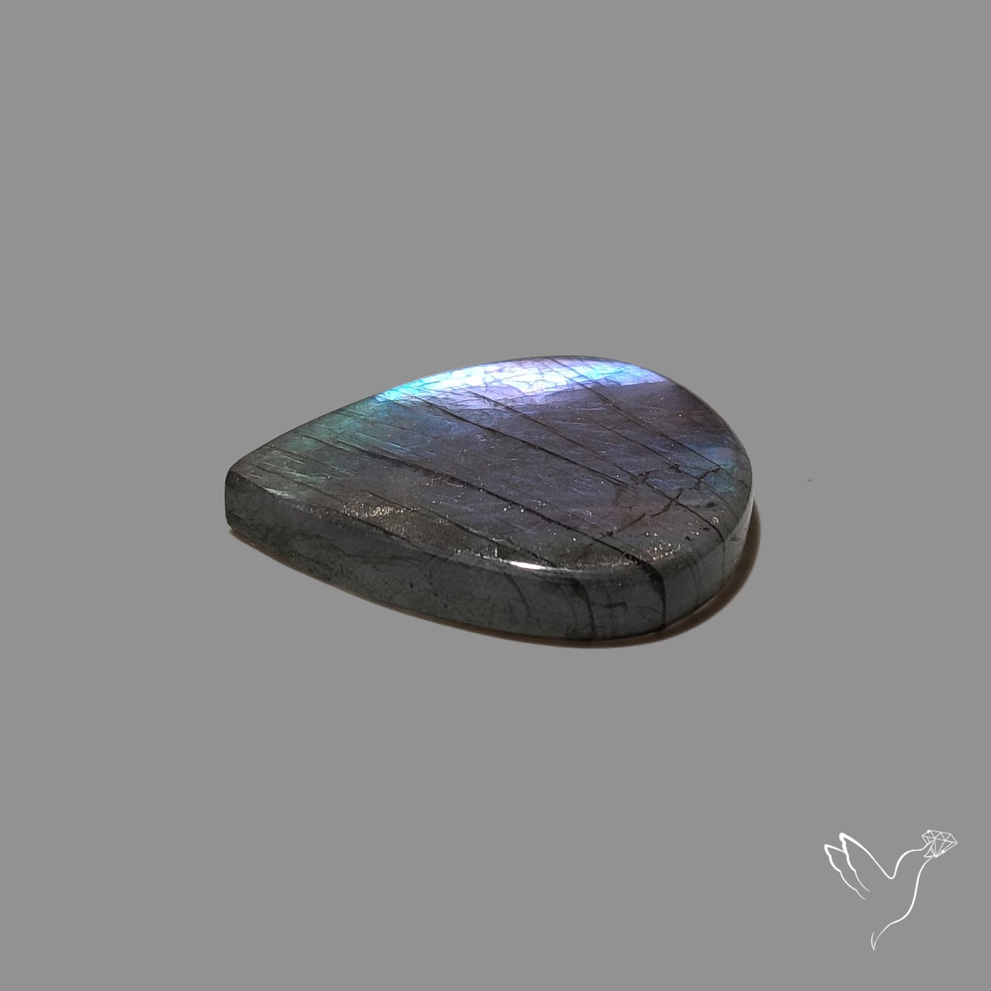 Electric Blue Spectrolite Cabochon