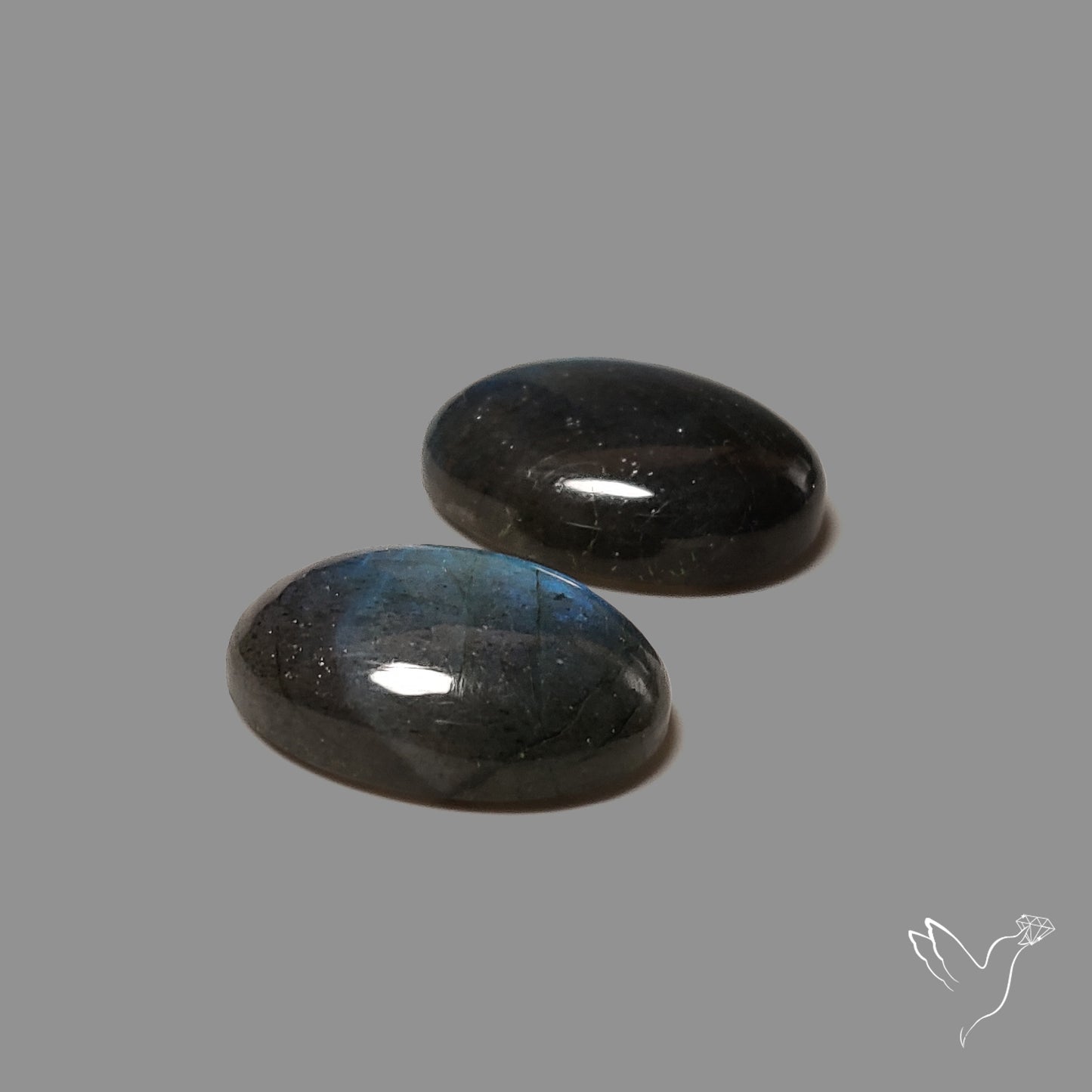 Deep Blue Labradorites Pair