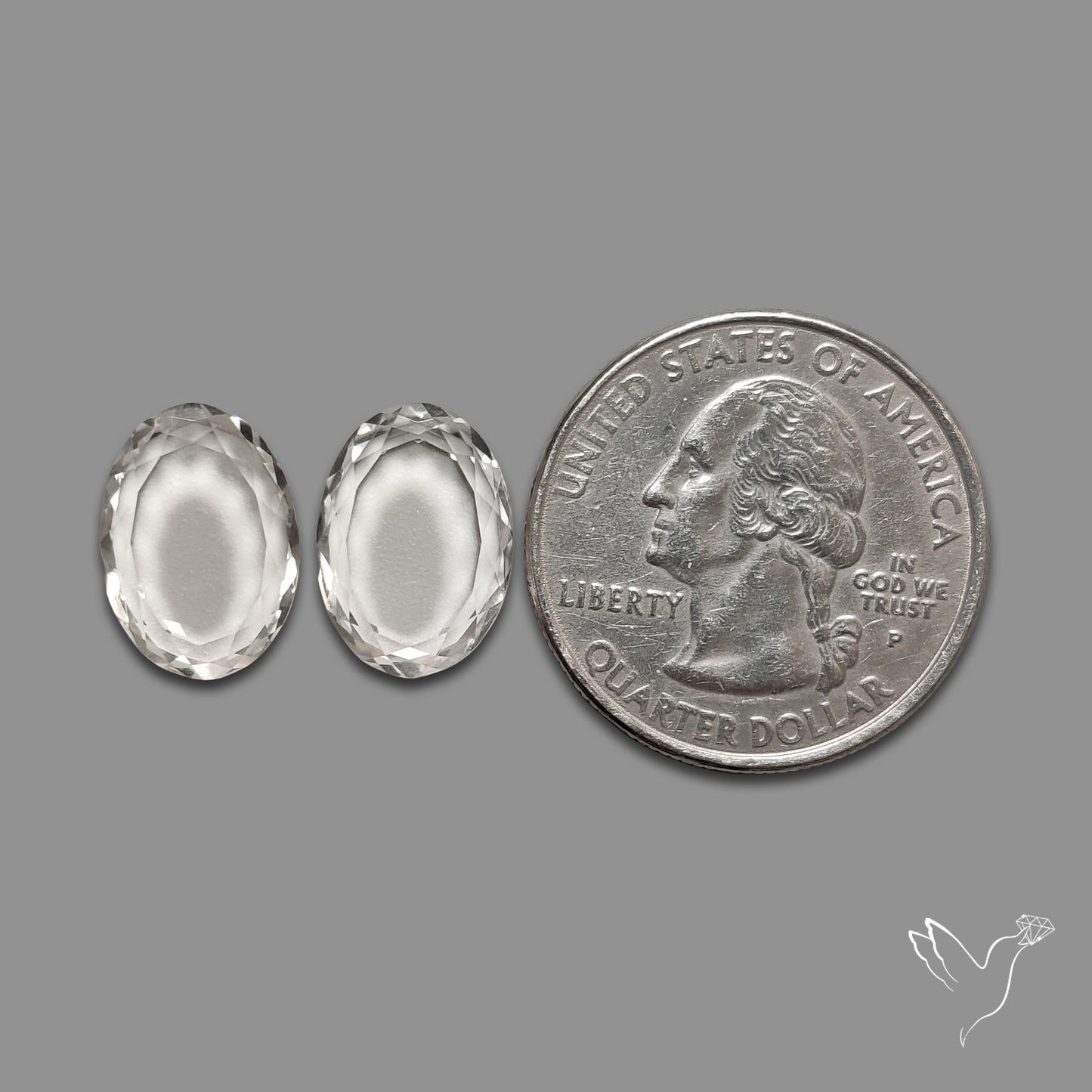 Portrait Cut Himalayan Clear Quartz Pair