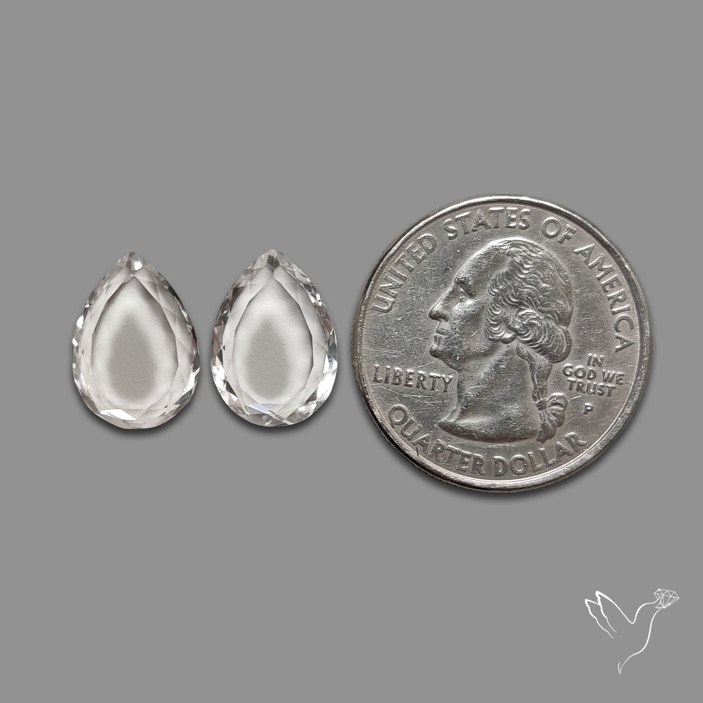 Portrait Cut Himalayan Clear Quartz Pair