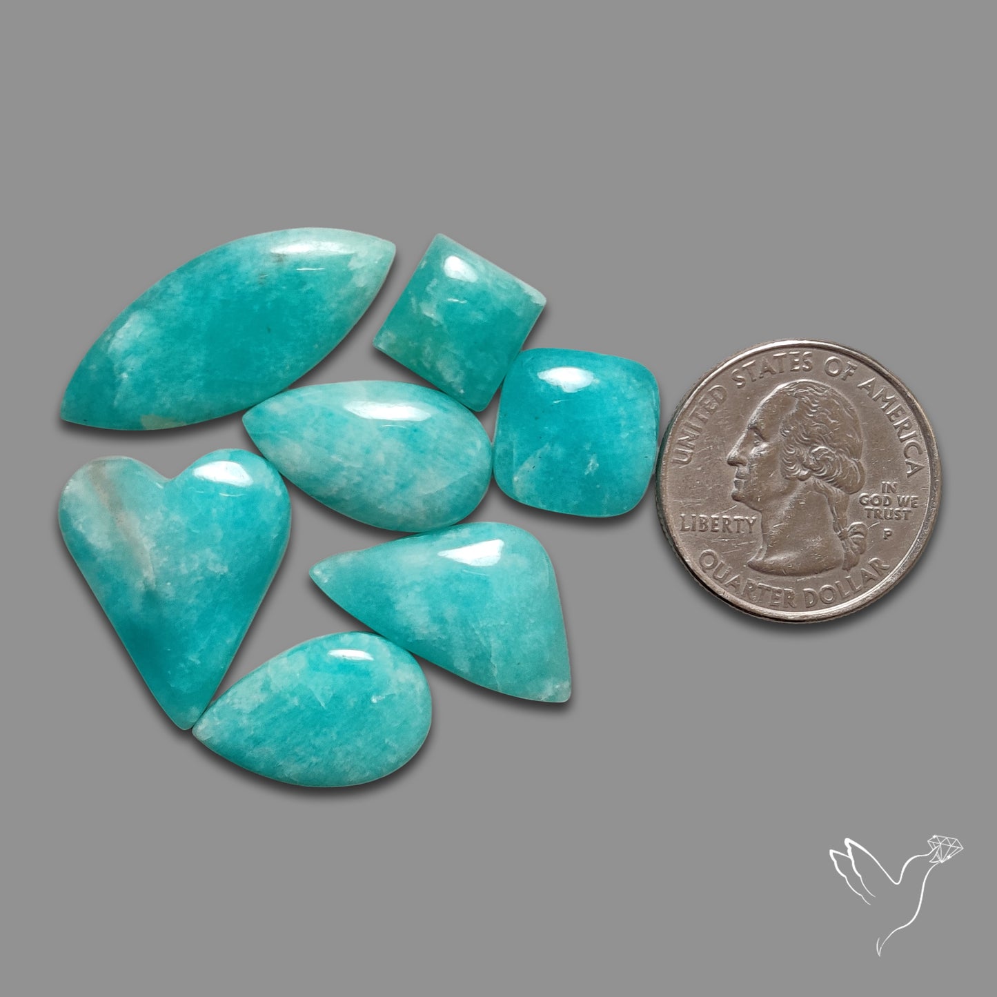 Peruvian Amazonite Cabochons Lot
