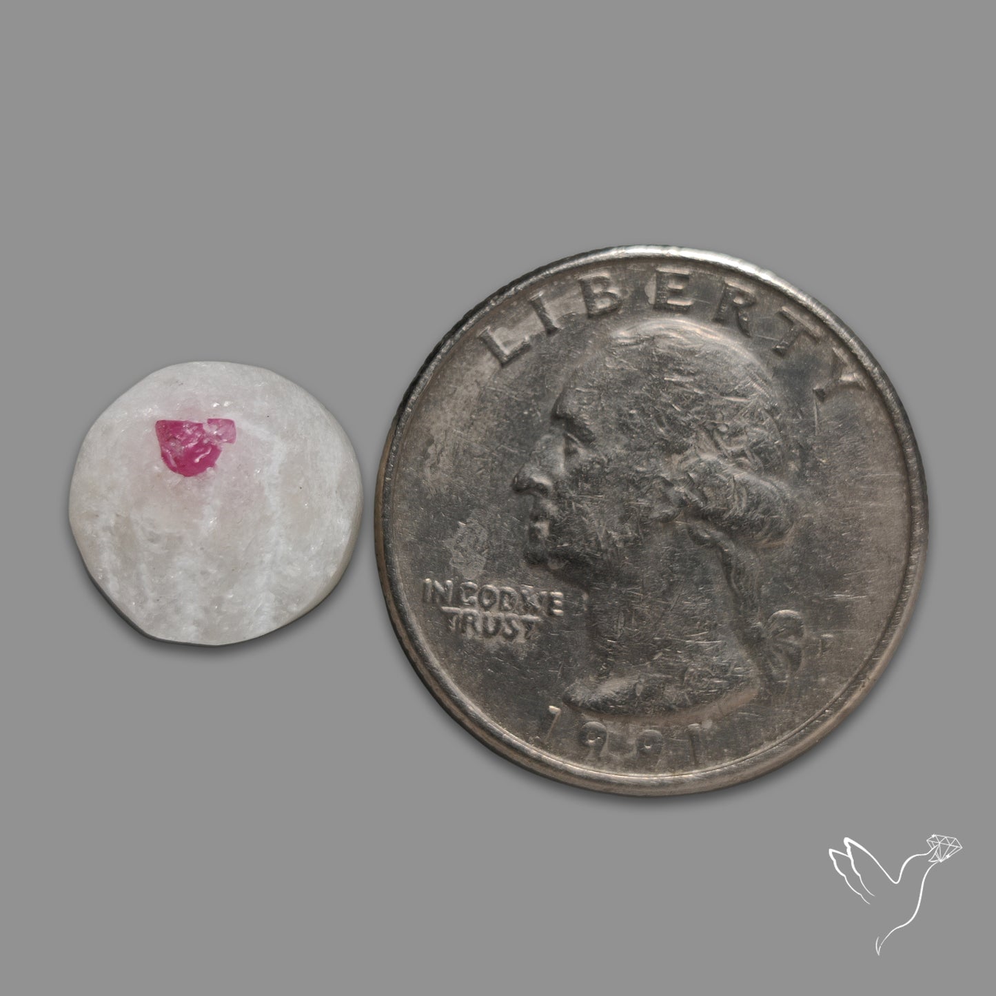 Rare Spinel In Quartz Raw Faced