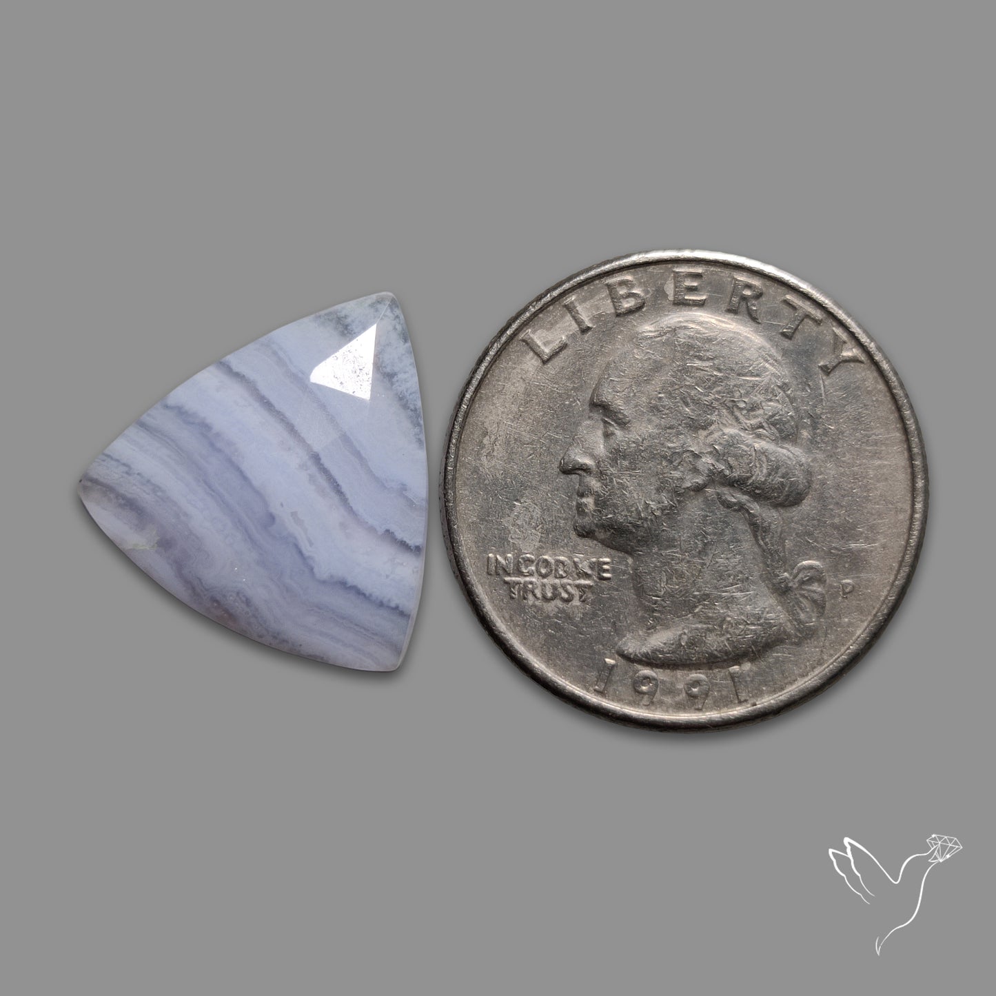 Rose Cut Blue Lace Agate
