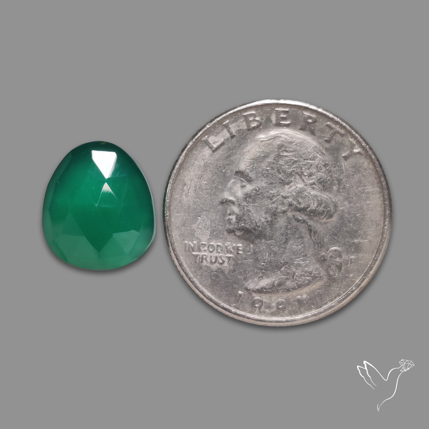 Rose Cut Chrome Chalcedony