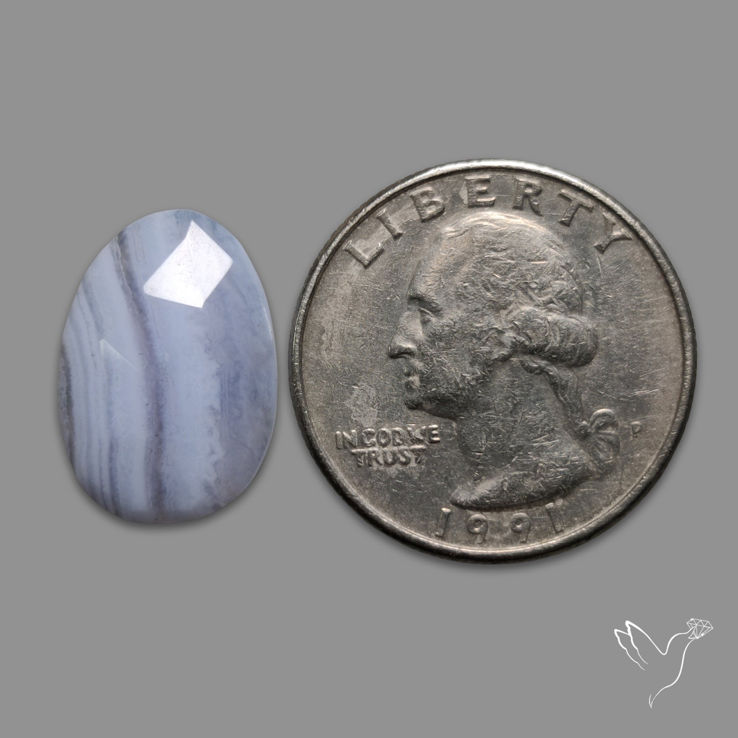 Rose Cut Blue Lace Agate