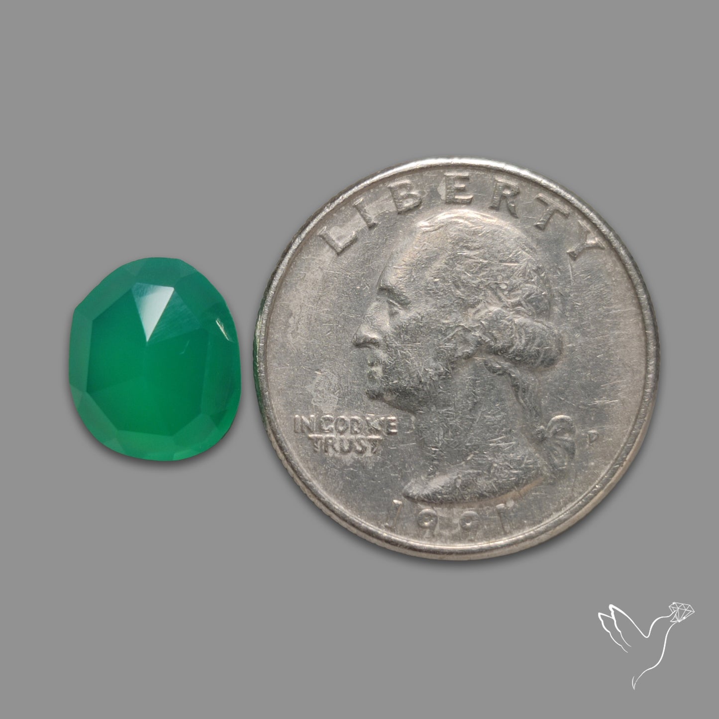 Rose Cut Chrome Chalcedony