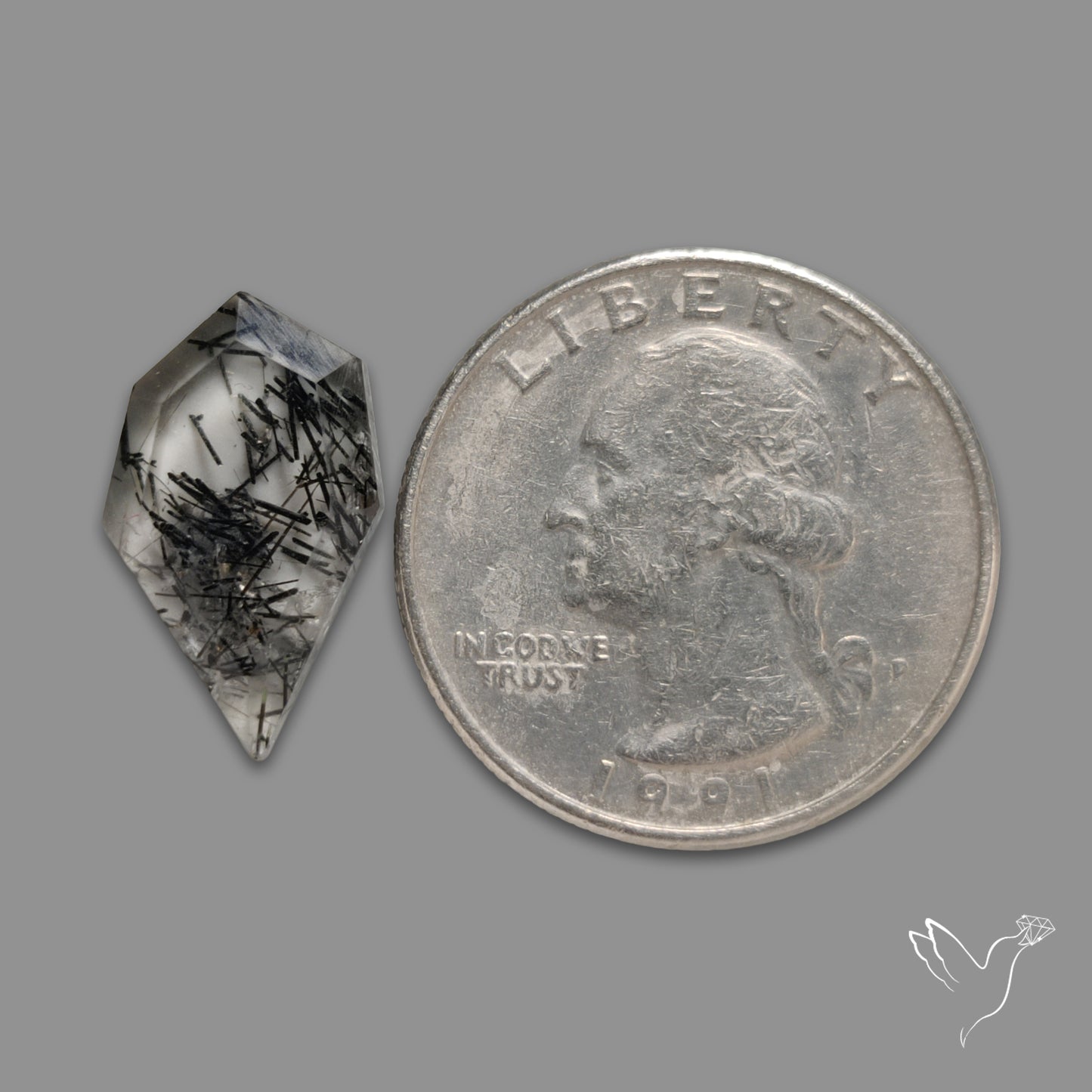 Step Cut Sri Lankan Black Rutilated Quartz