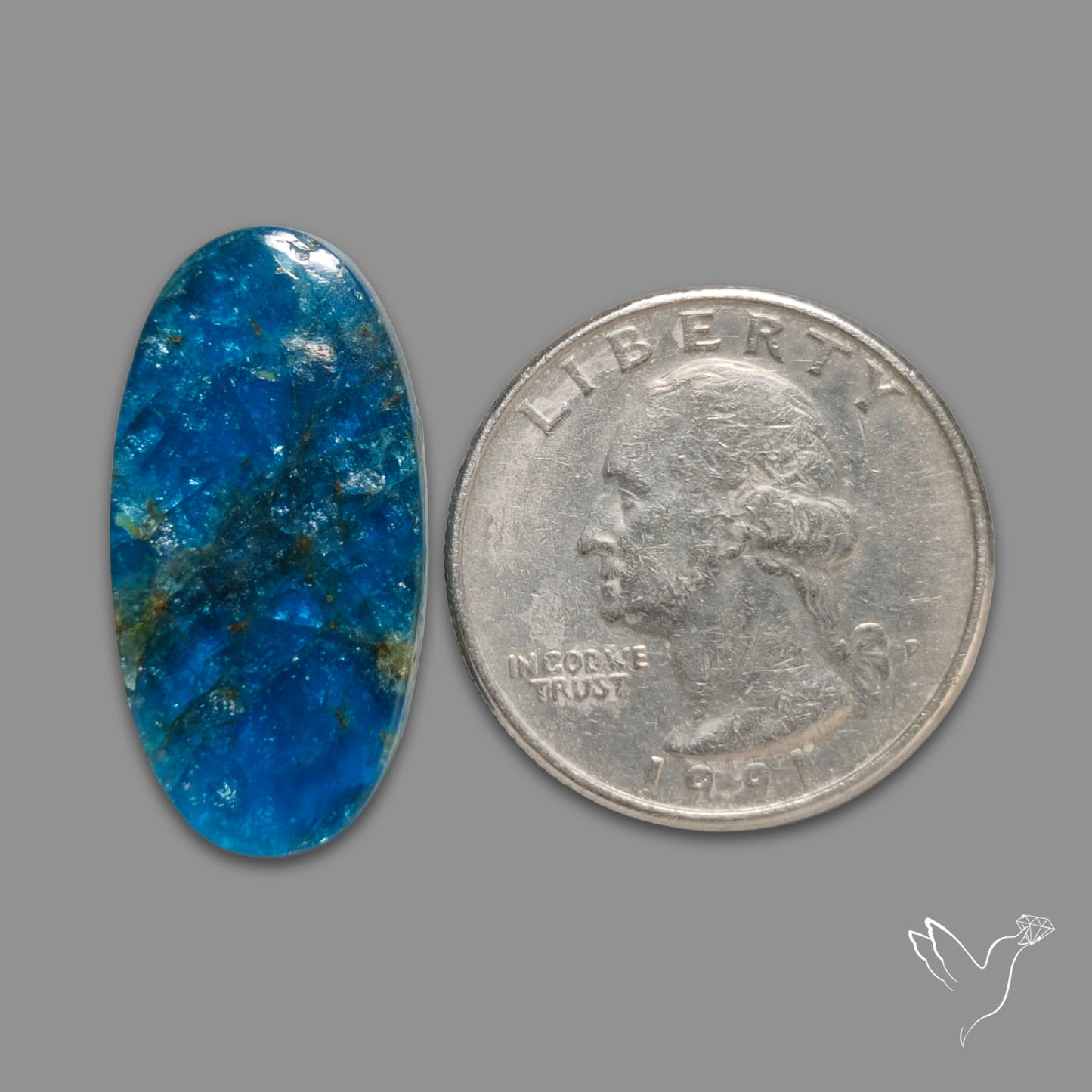 Neon Apatite Cabochon
