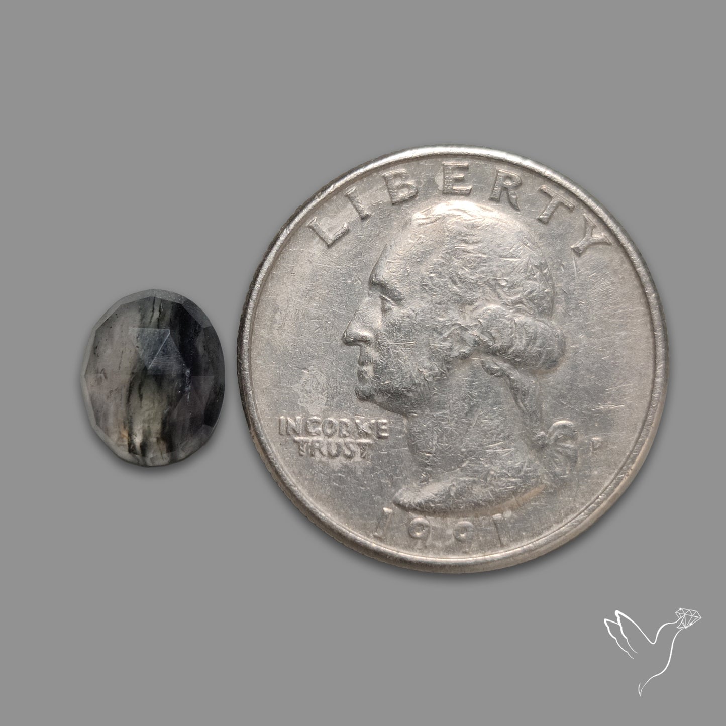Rose Cut Dot Rutilated Quartz