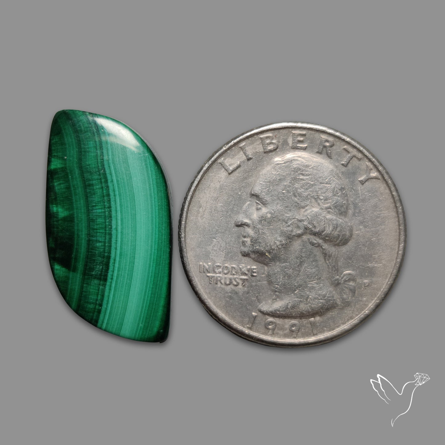 Bisbee Malachite with Chattoyancy Cabochon