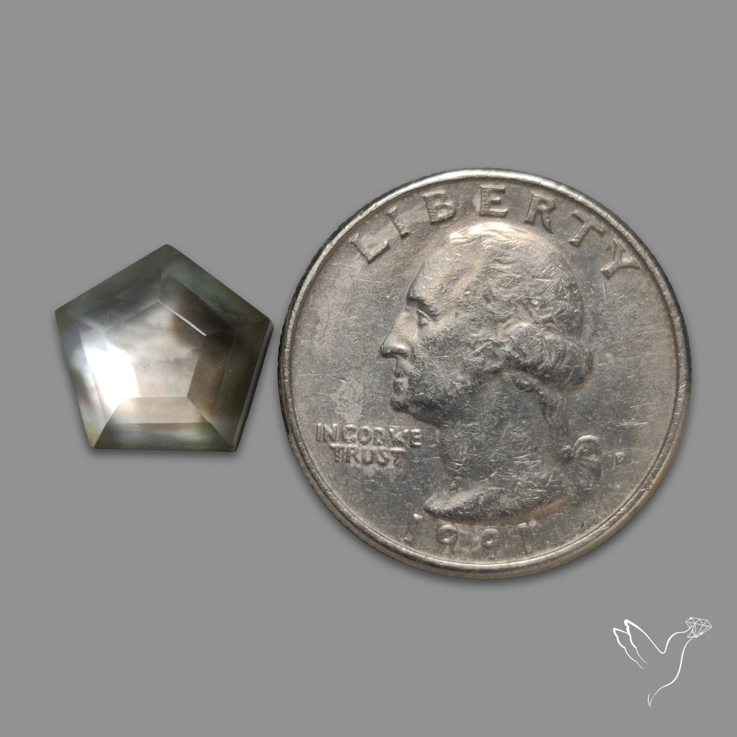 Step Cut Himalayan Quartz With Black Mother Of Pearl Doublet