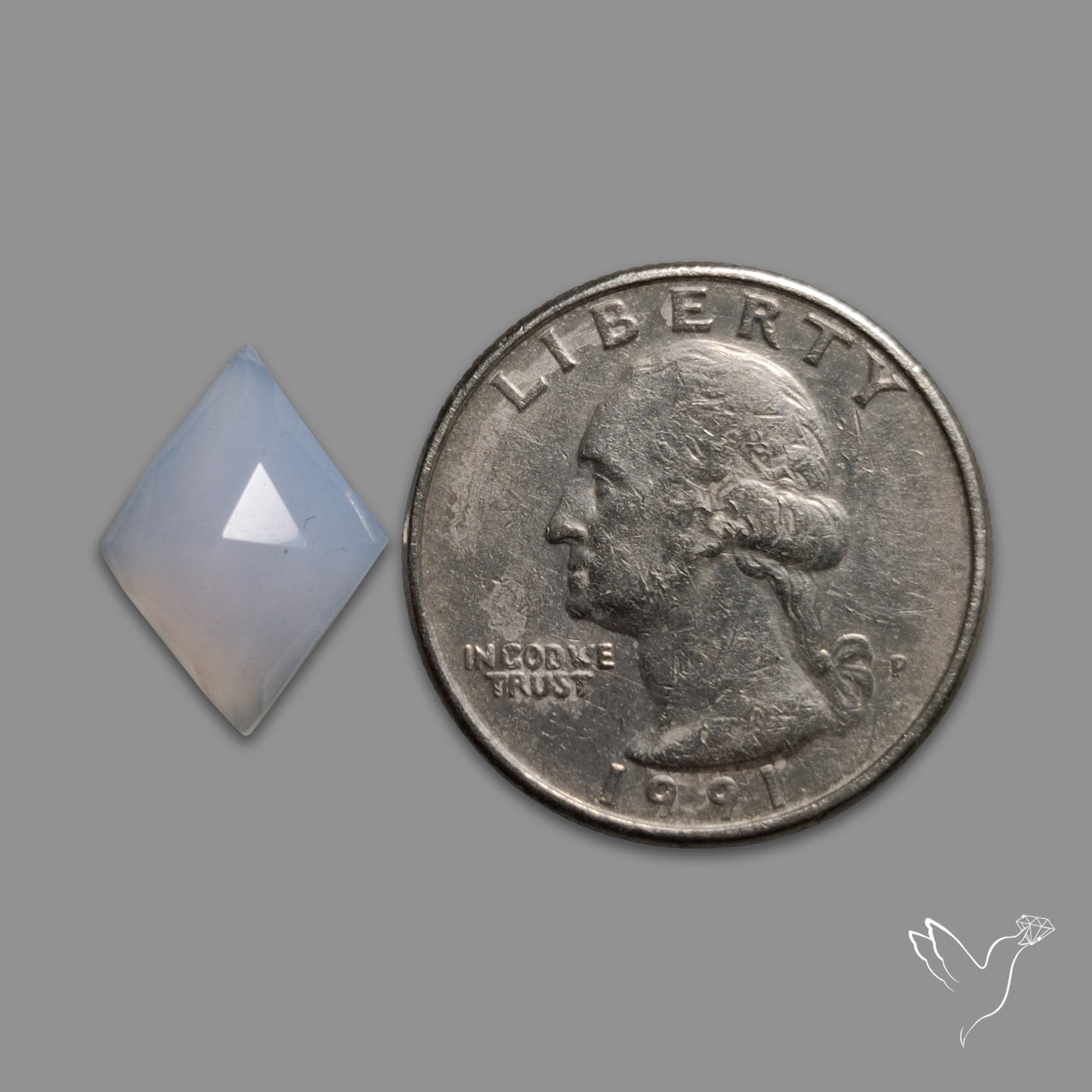 Rose Cut Blue Chalcedony