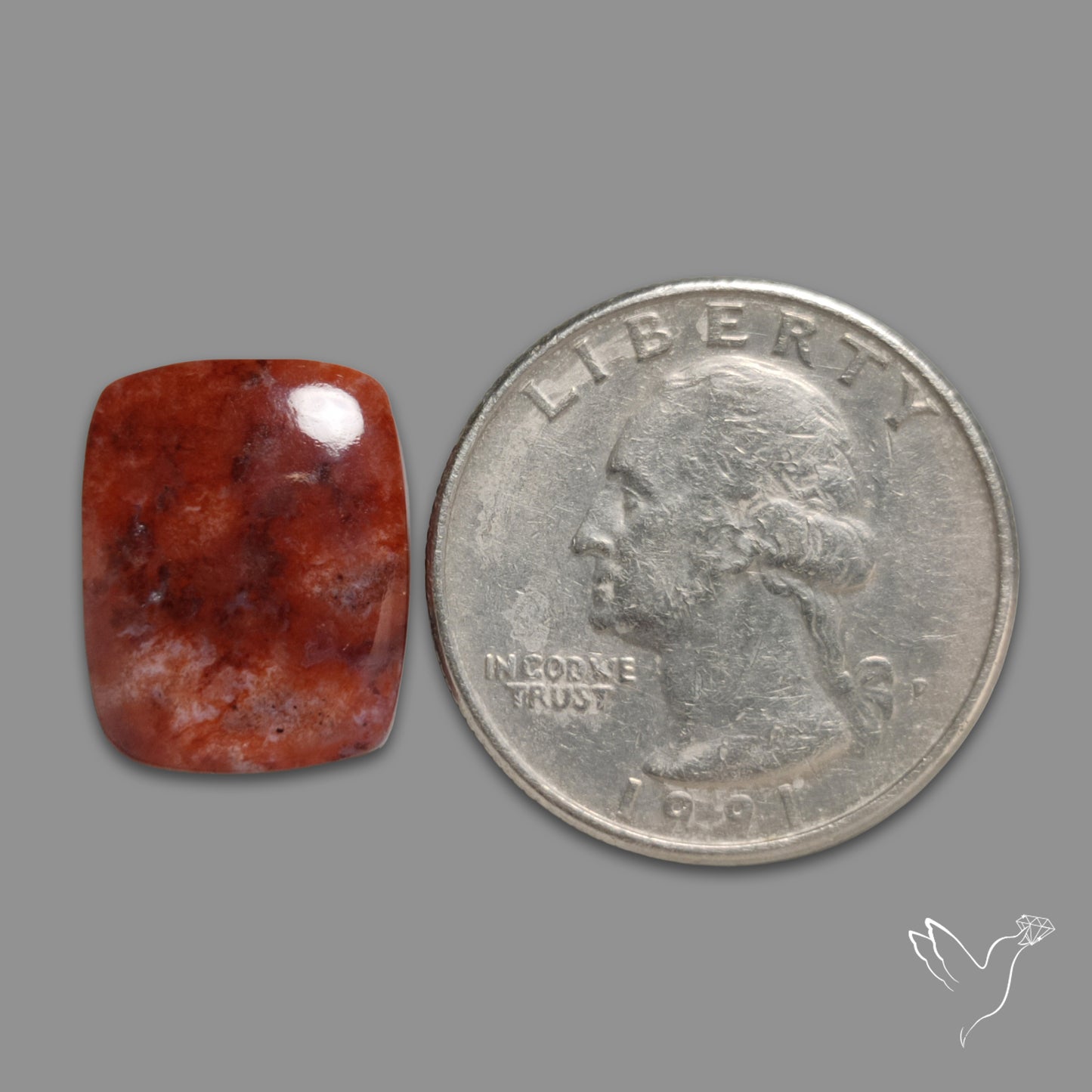 Red Petrified Wood Cabochon