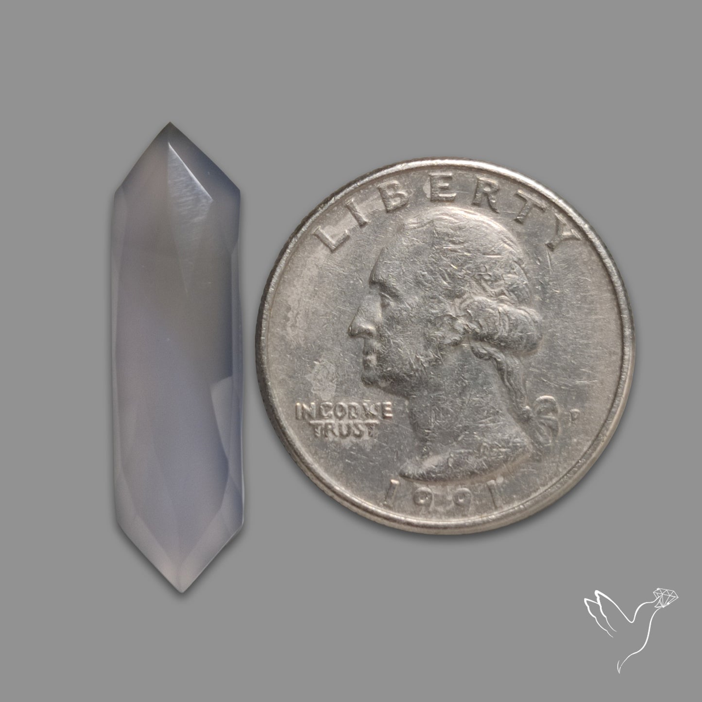 Rose Cut Blue Chalcedony
