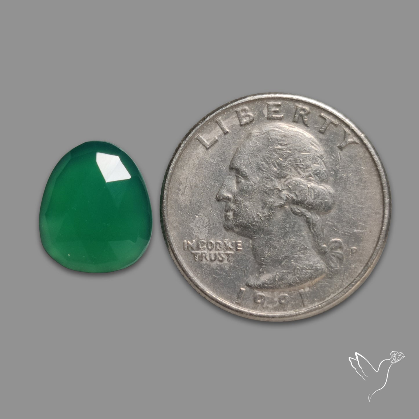 Rose Cut Chrome Chalcedony