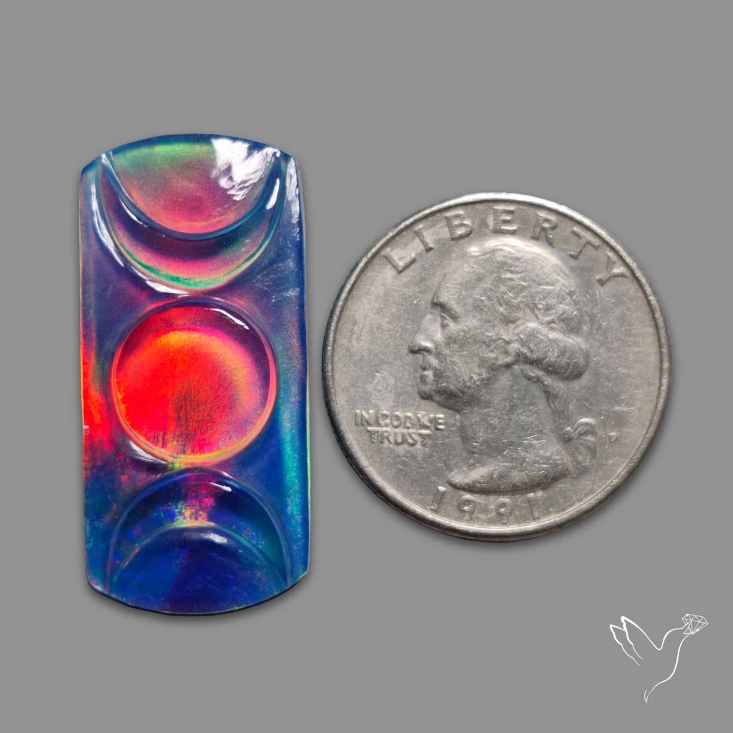 Aurora Opal Triple Moon Carving Doublet