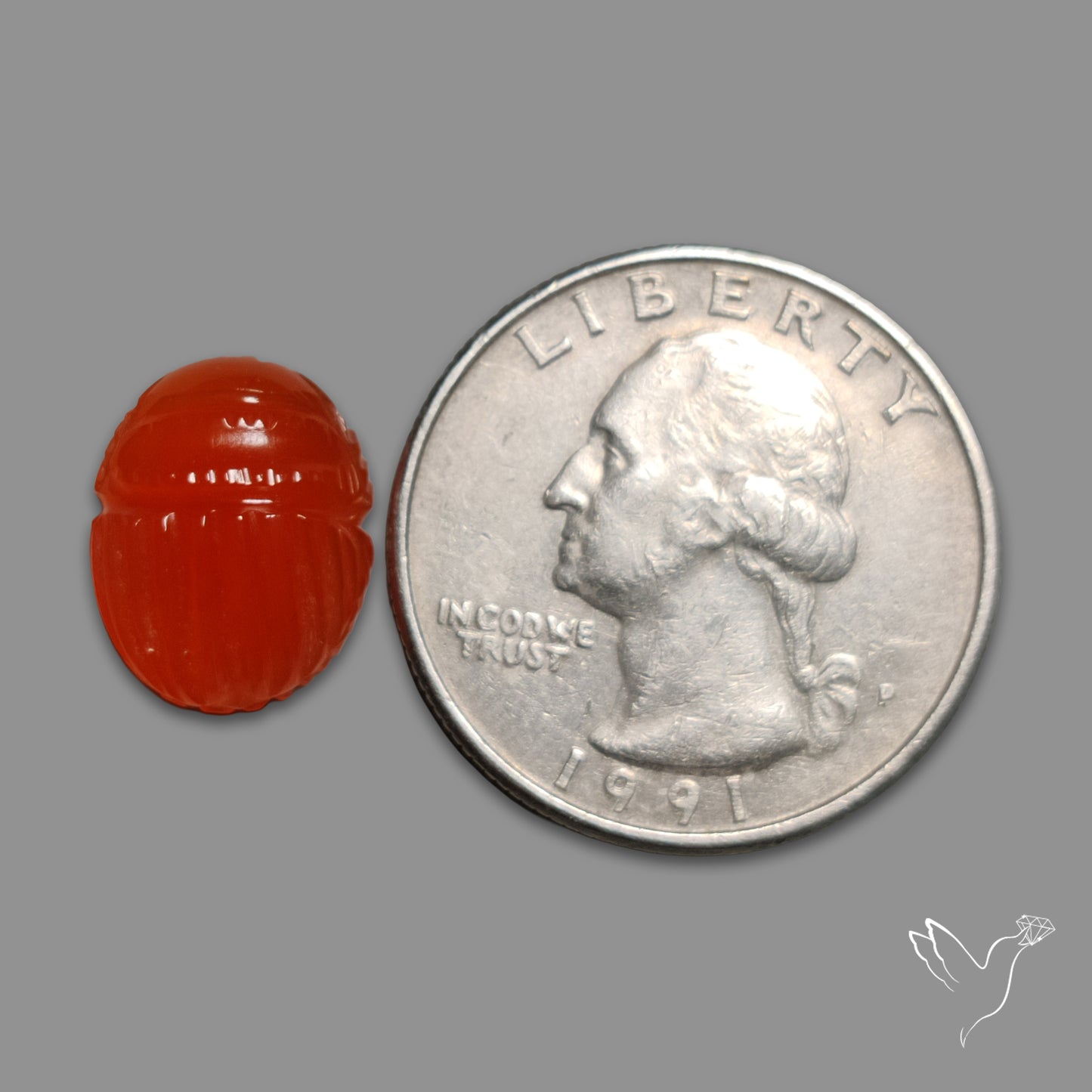 Carnelian Agate Beetle Carving