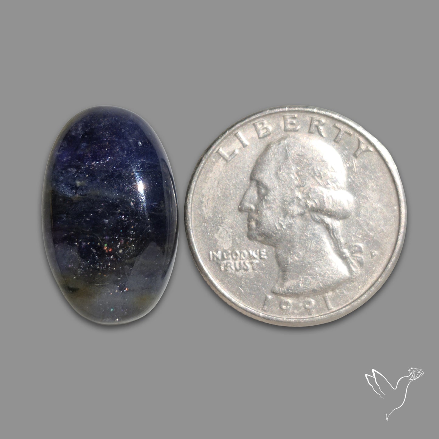 Bloodshot Iolite Sunstone Cabochon